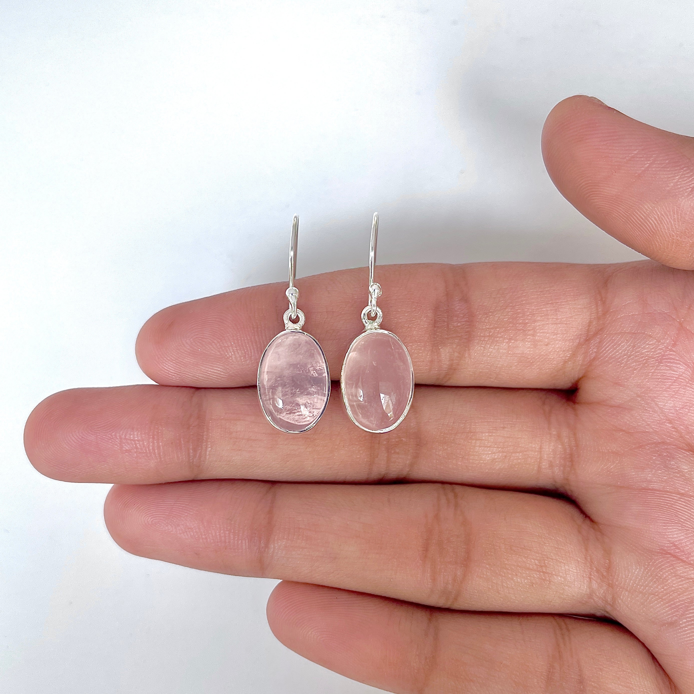 Rose Quartz Earring-(RSQ-3-44)