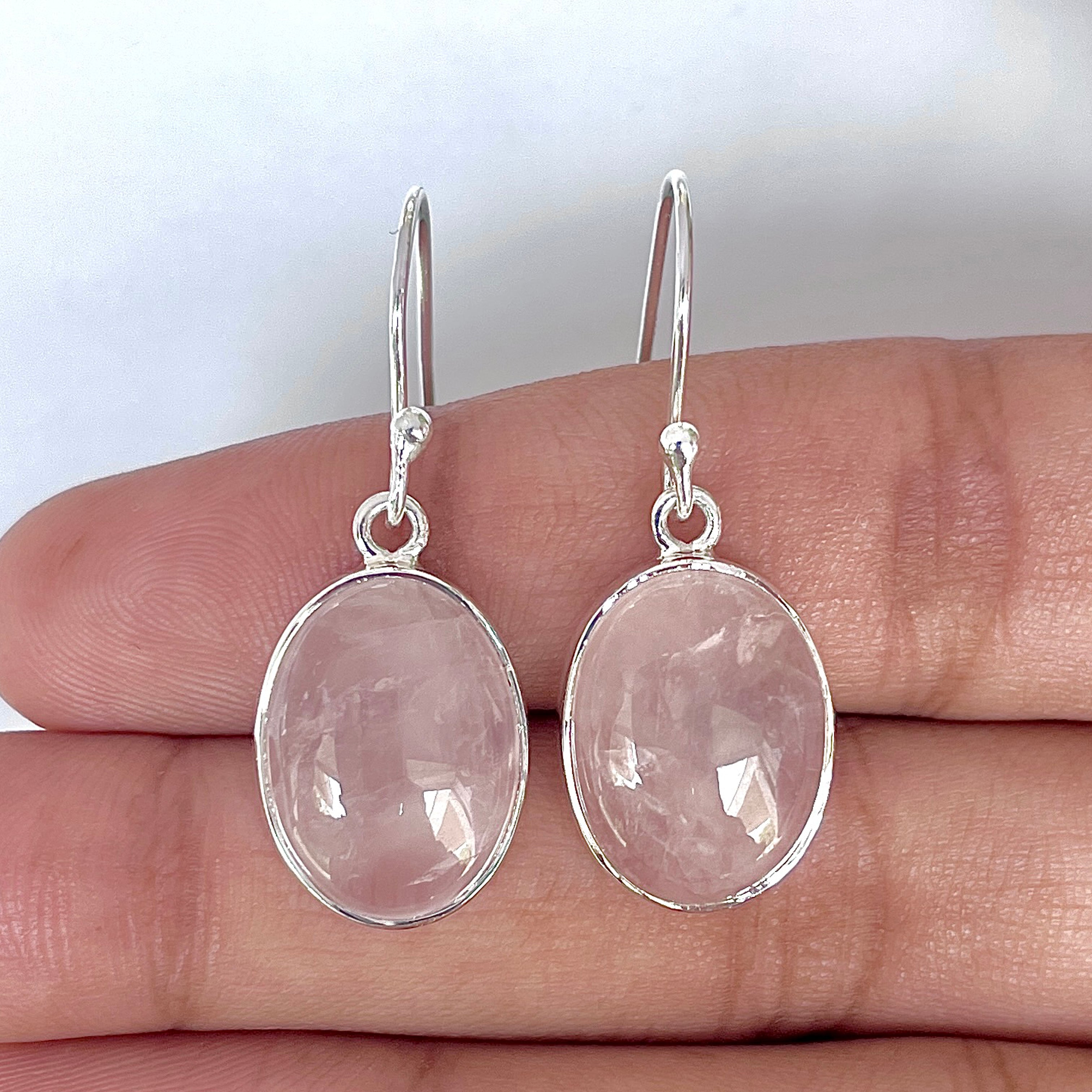 Rose Quartz Earring-(RSQ-3-49)