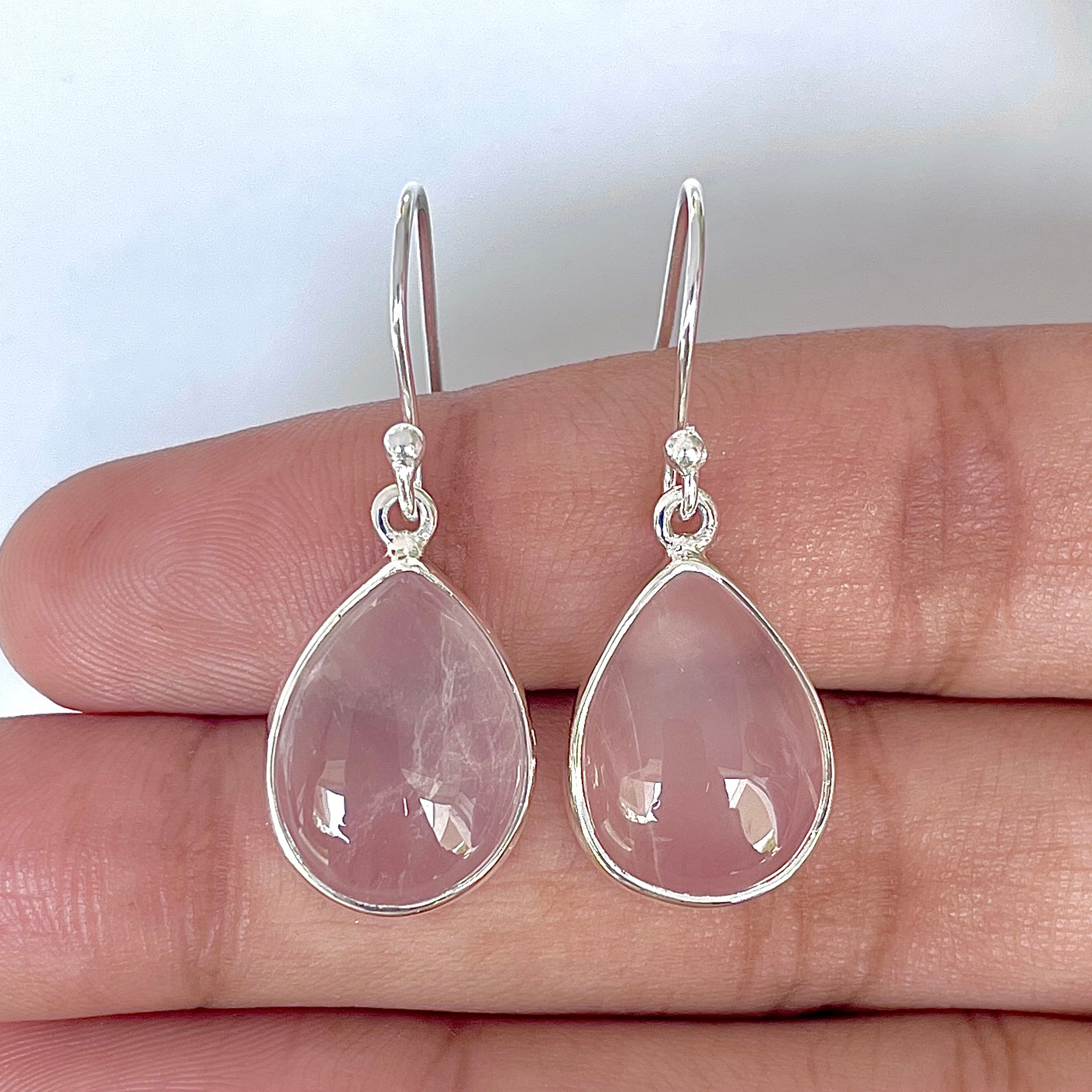 Rose Quartz Earring-(RSQ-3-50)