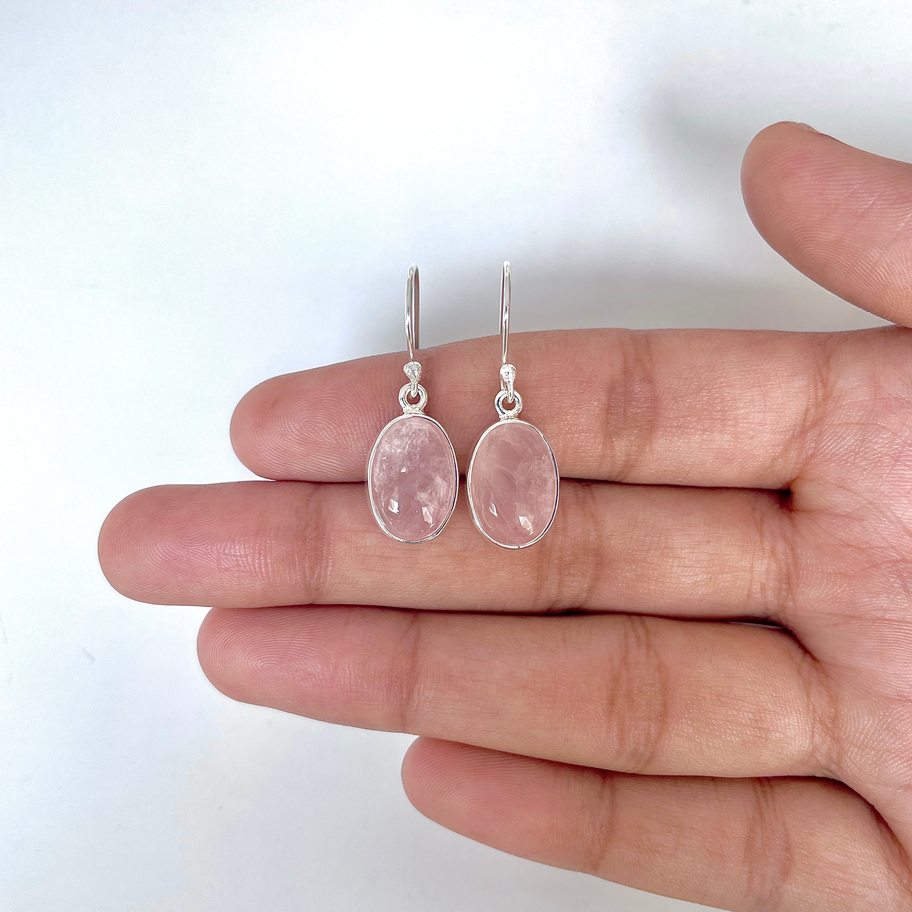 Rose Quartz Earring-(RSQ-3-52)