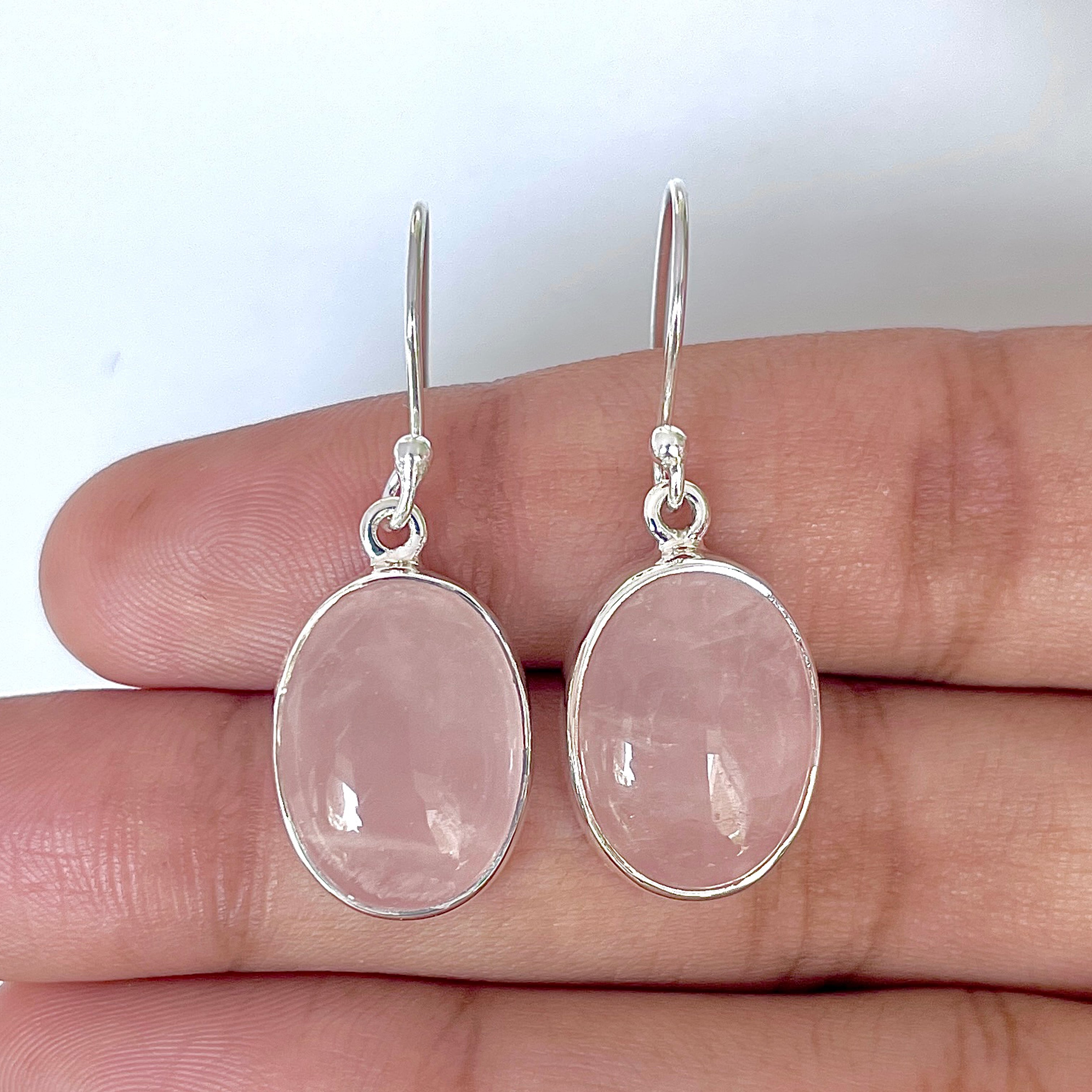 Rose Quartz Earring-(RSQ-3-53)