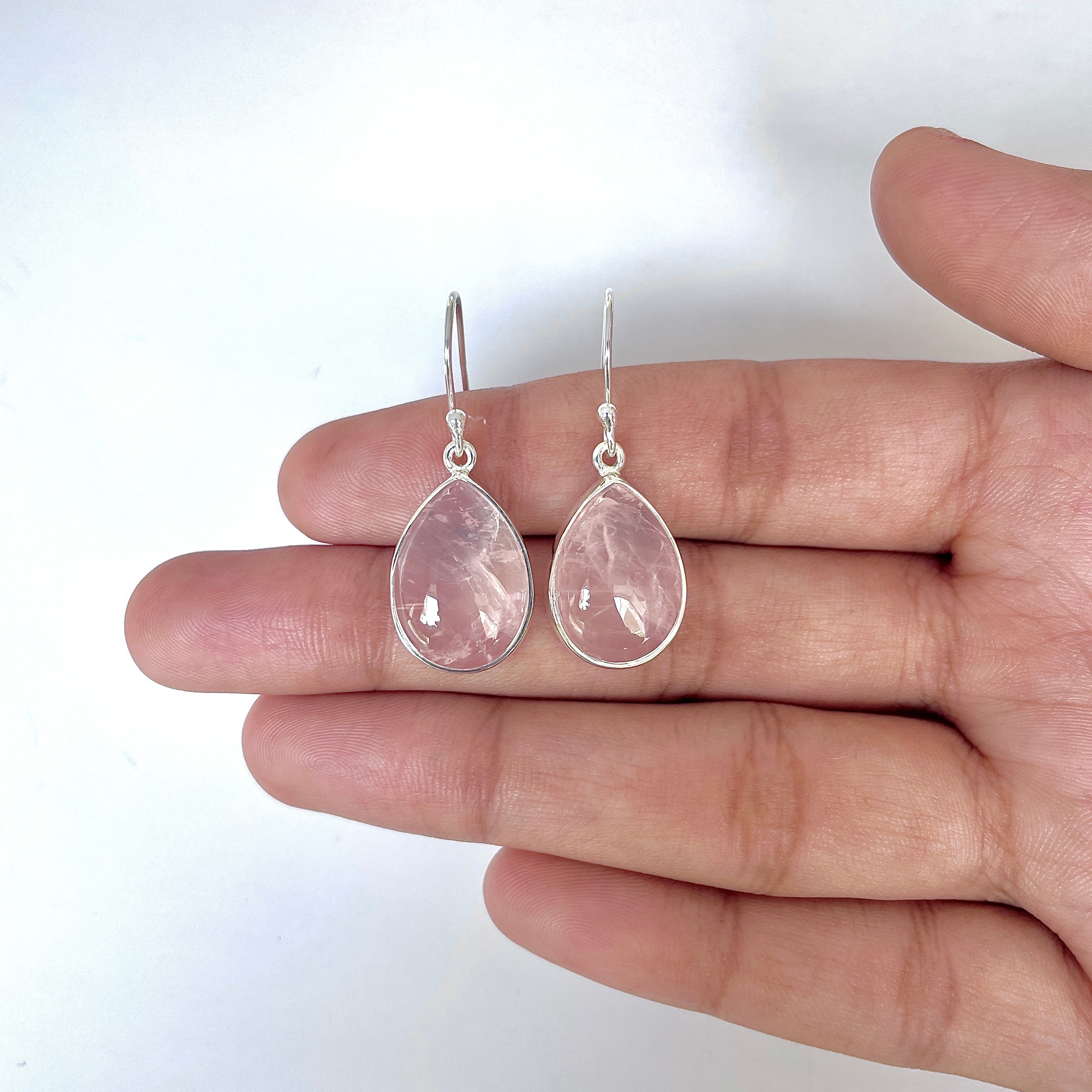 Rose Quartz Earring-(RSQ-3-54)