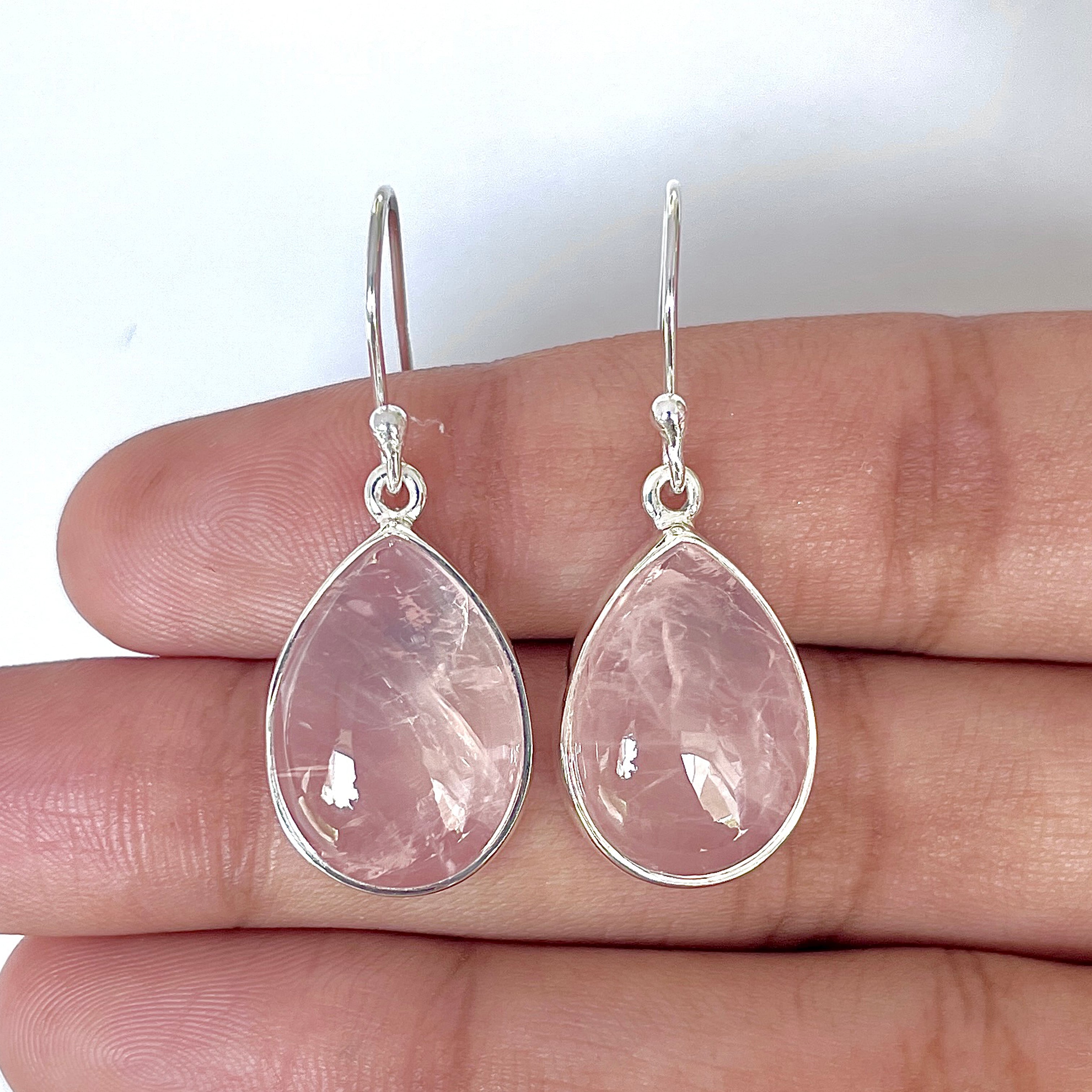 Rose Quartz Earring-(RSQ-3-54)