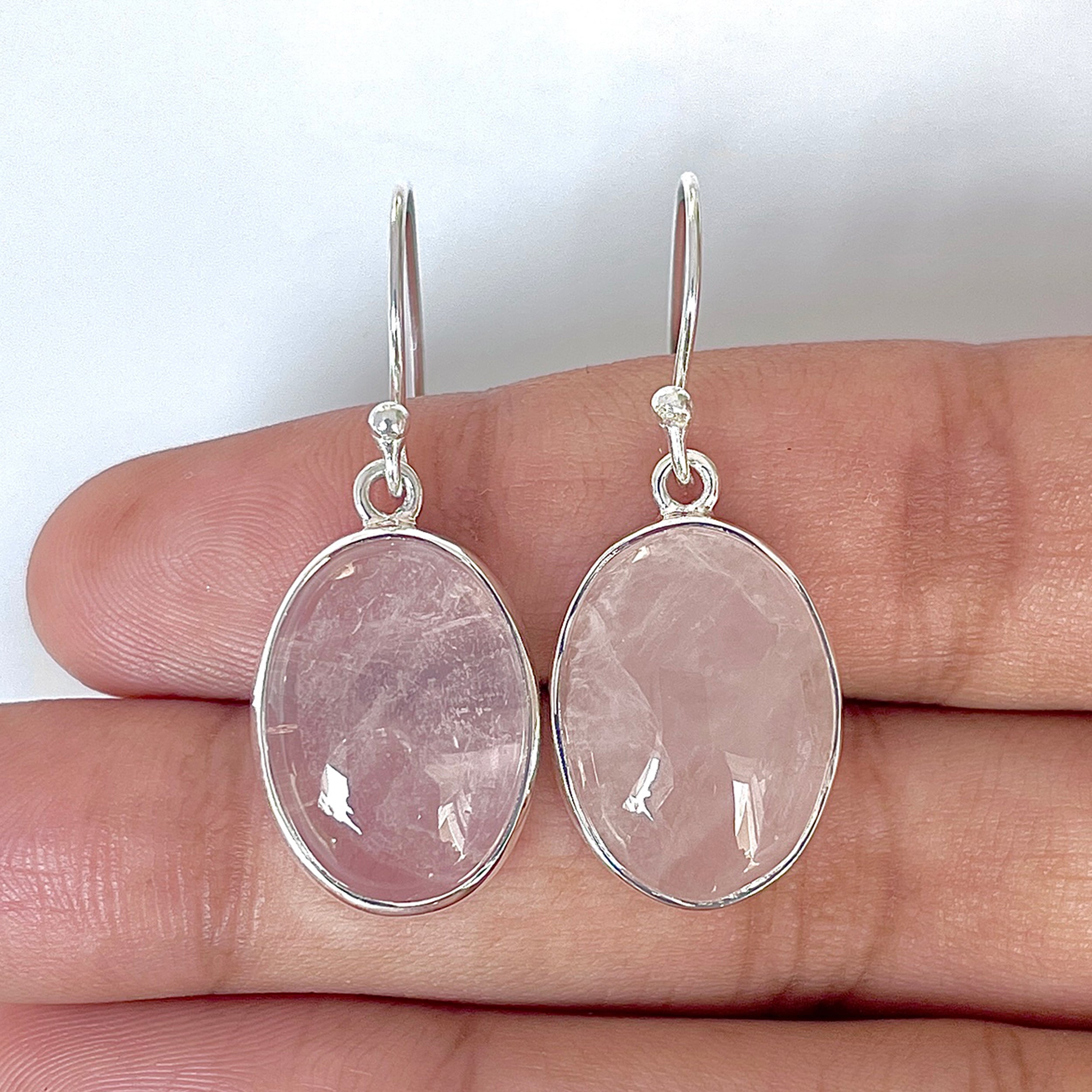 Rose Quartz Earring-(RSQ-3-6)