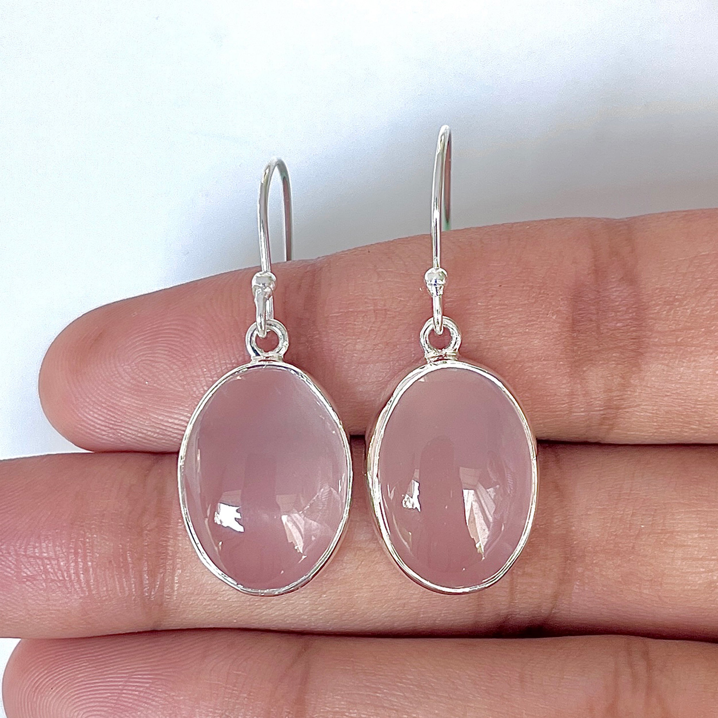Rose Quartz Earring-(RSQ-3-7)