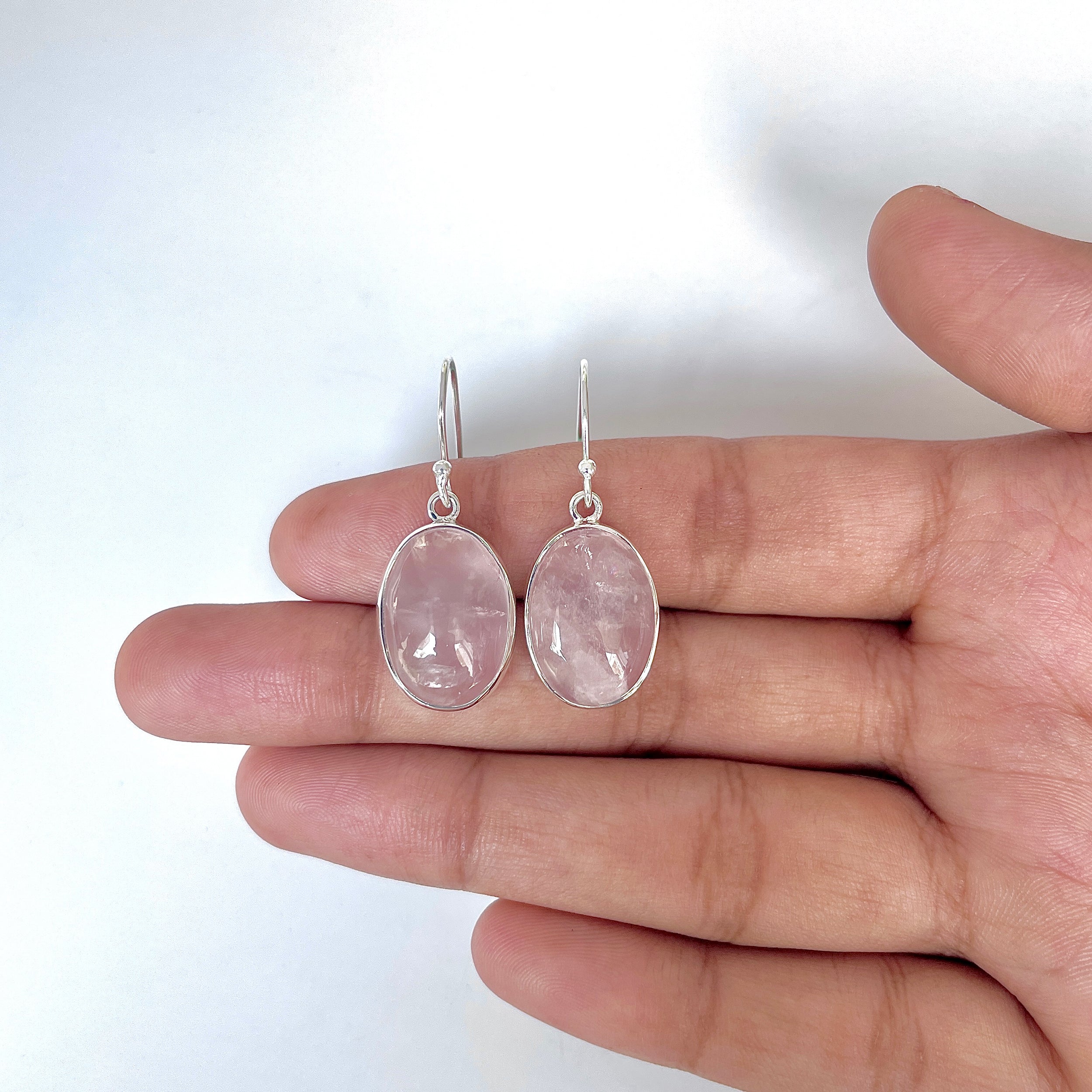 Rose Quartz Earring-(RSQ-3-8)