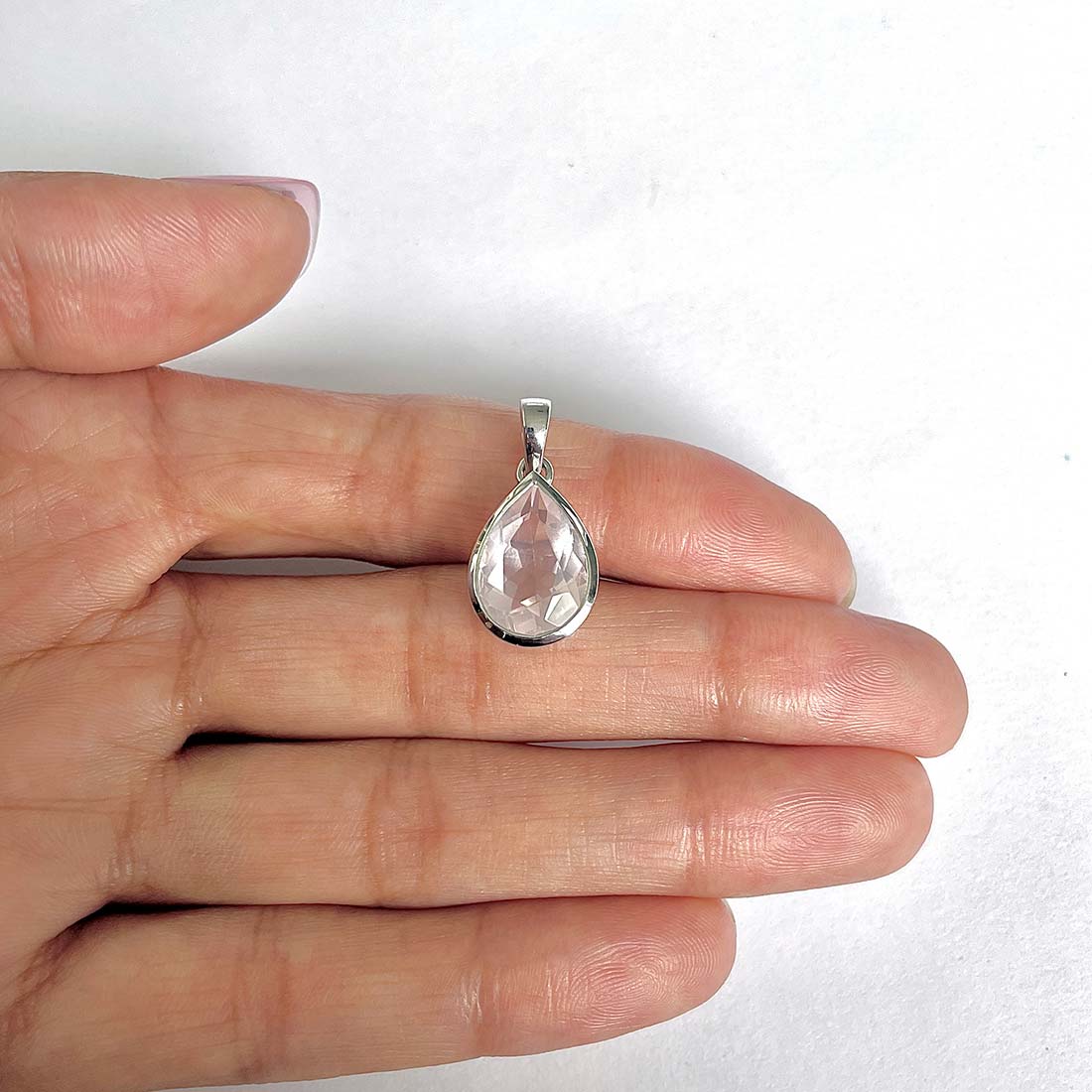 Rose Quartz Pendant-(RSQ-RDP-463)