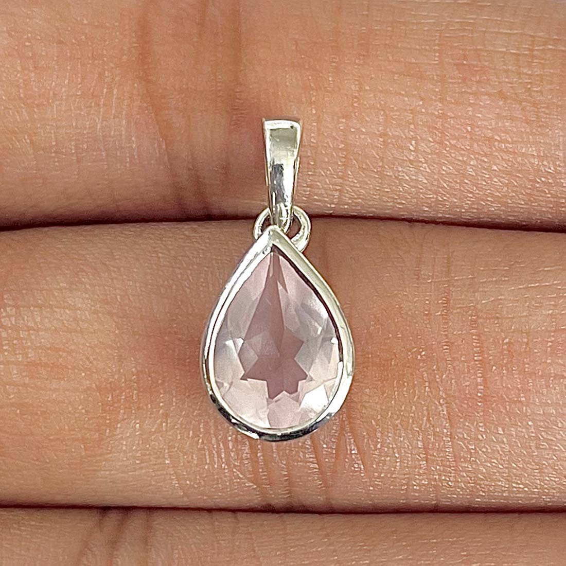 Rose Quartz Pendant-(RSQ-RDP-468)