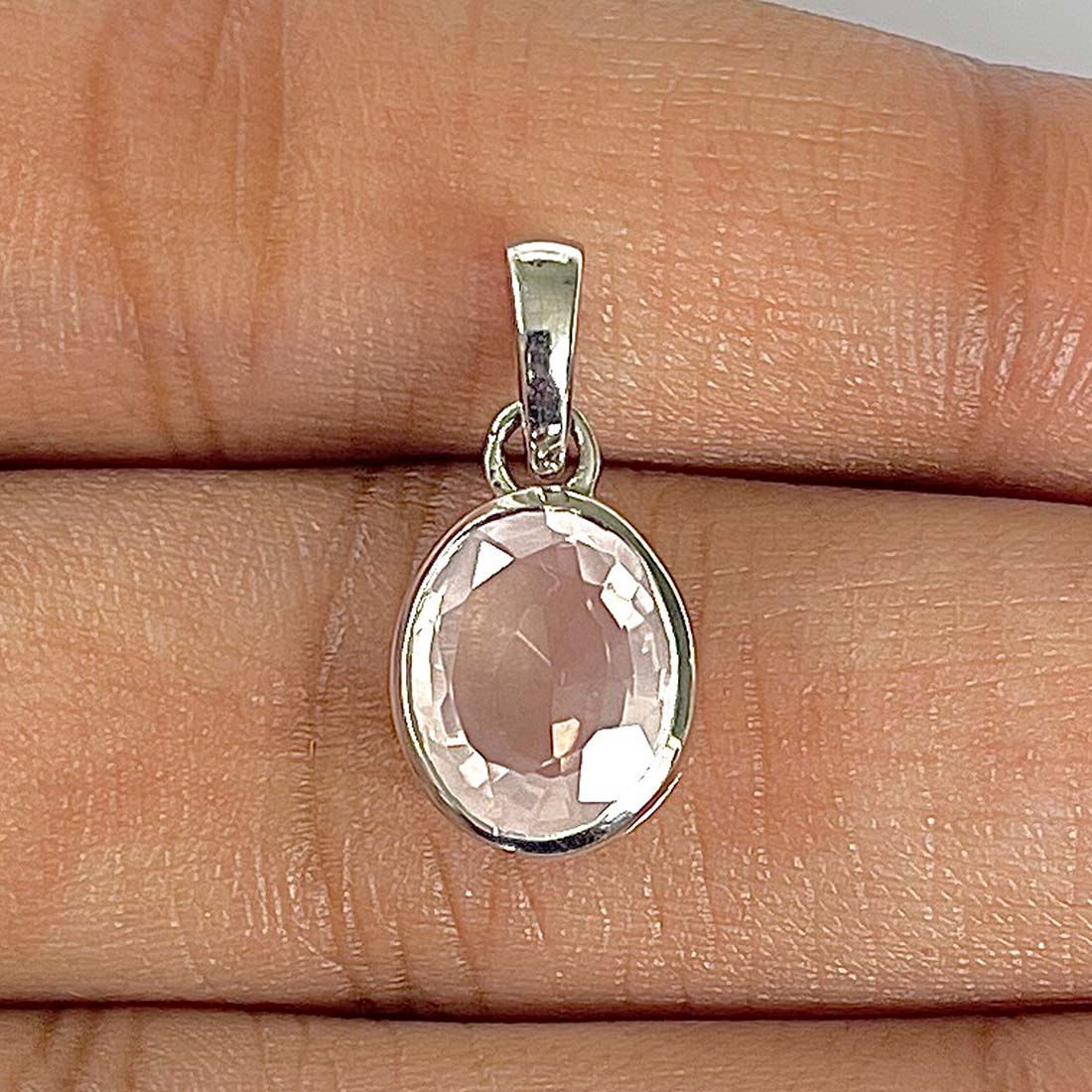Rose Quartz Pendant-(RSQ-RDP-734)