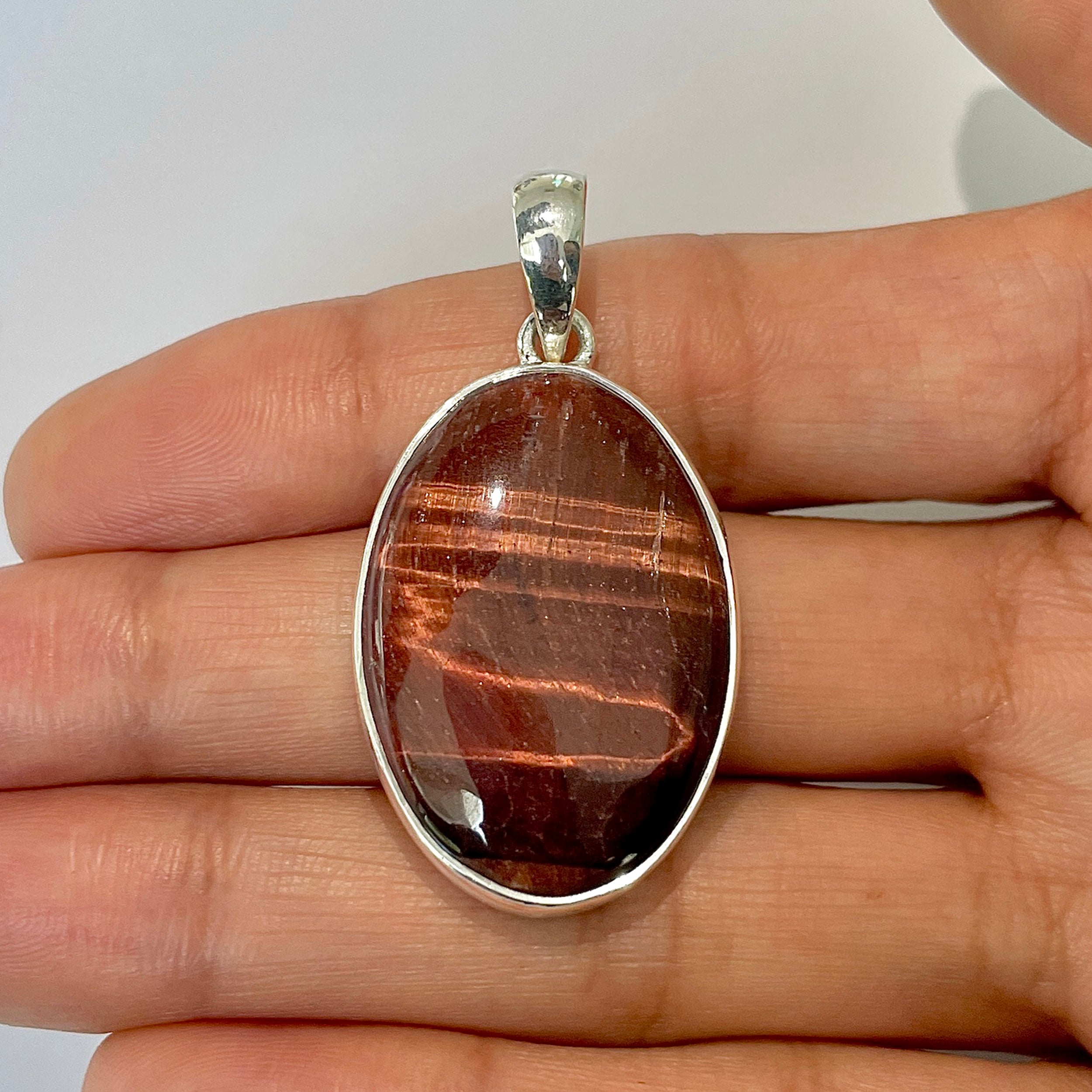 Red Tiger Eye Pendant-(RTE-1-10)