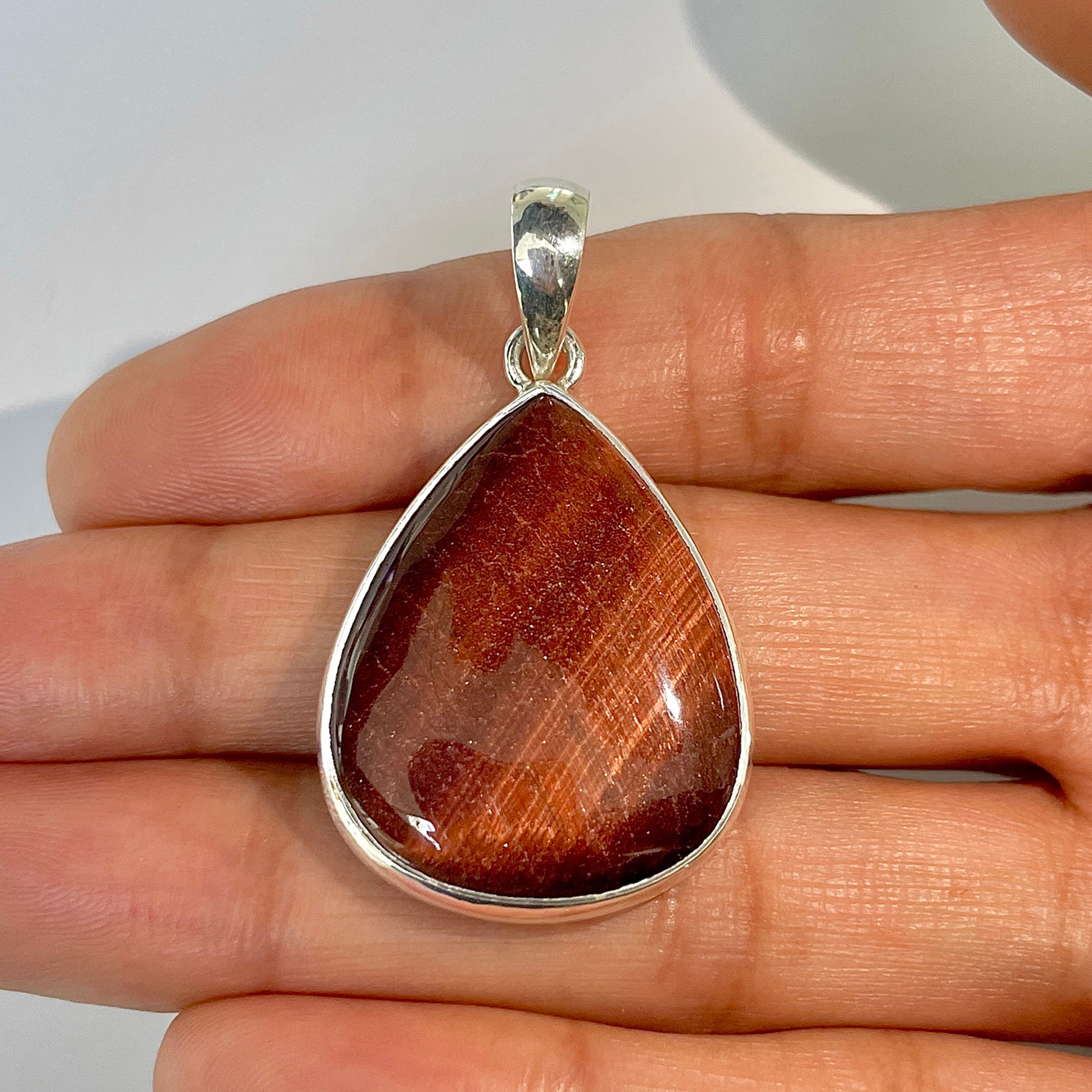 Red Tiger Eye Pendant-(RTE-1-13)