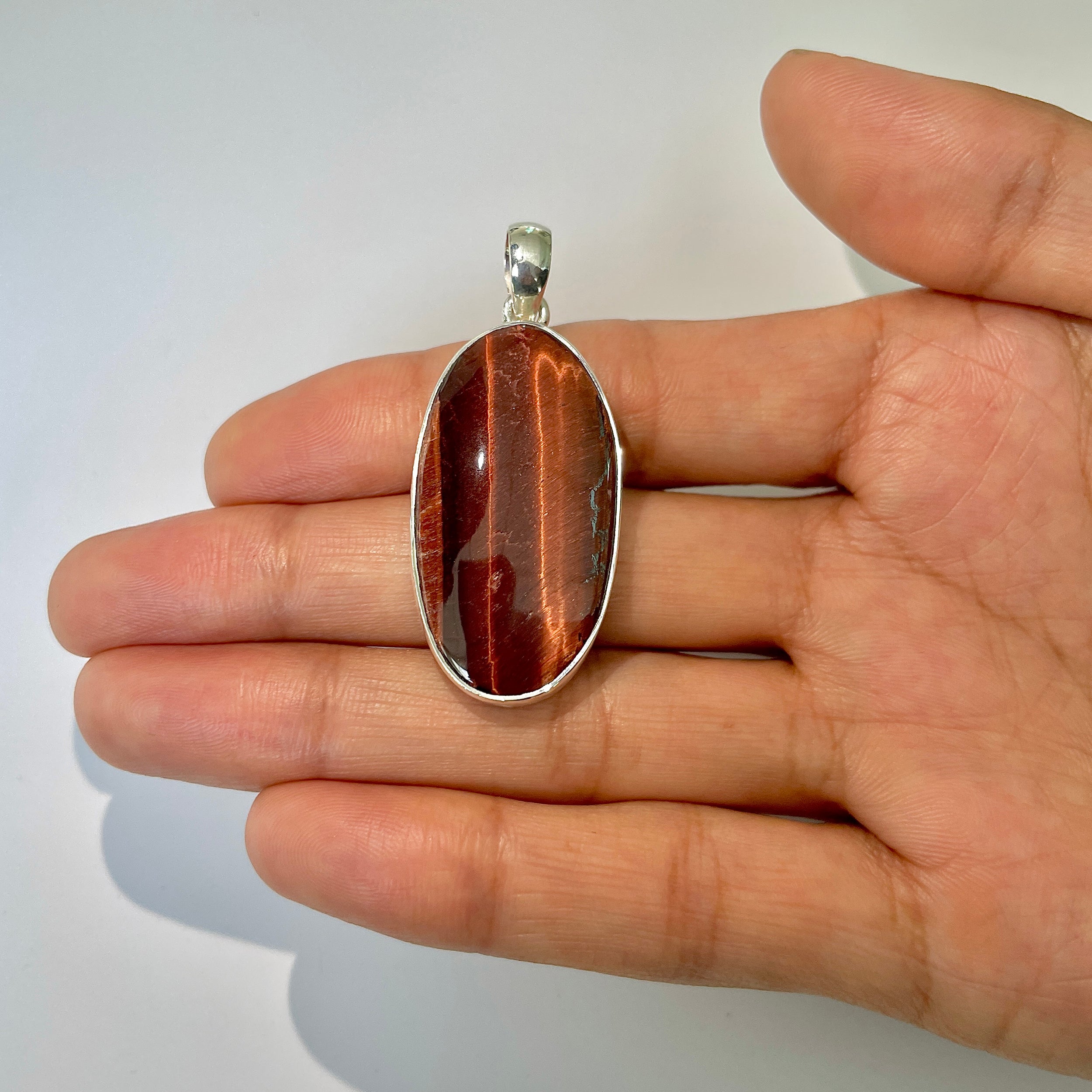 Red Tiger Eye Pendant-(RTE-1-15)