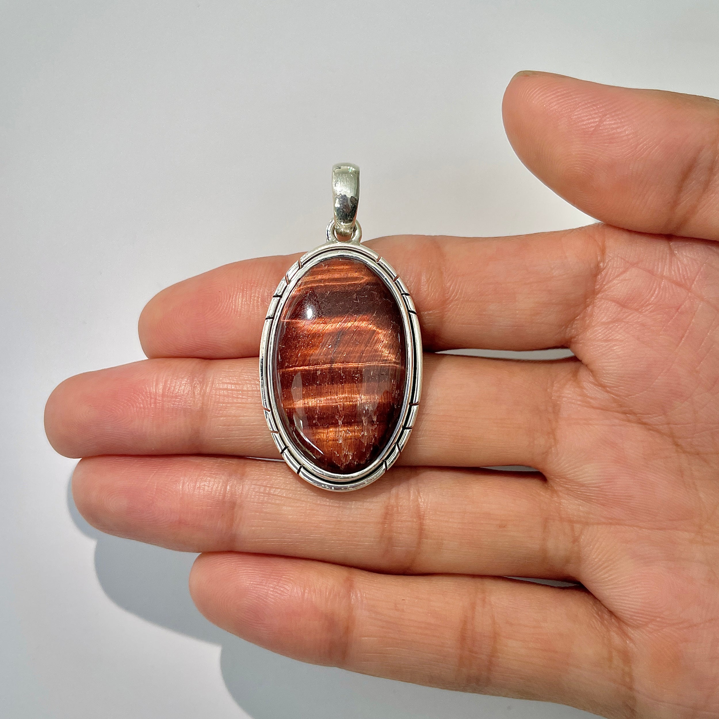 Red Tiger Eye Pendant-(RTE-1-23)