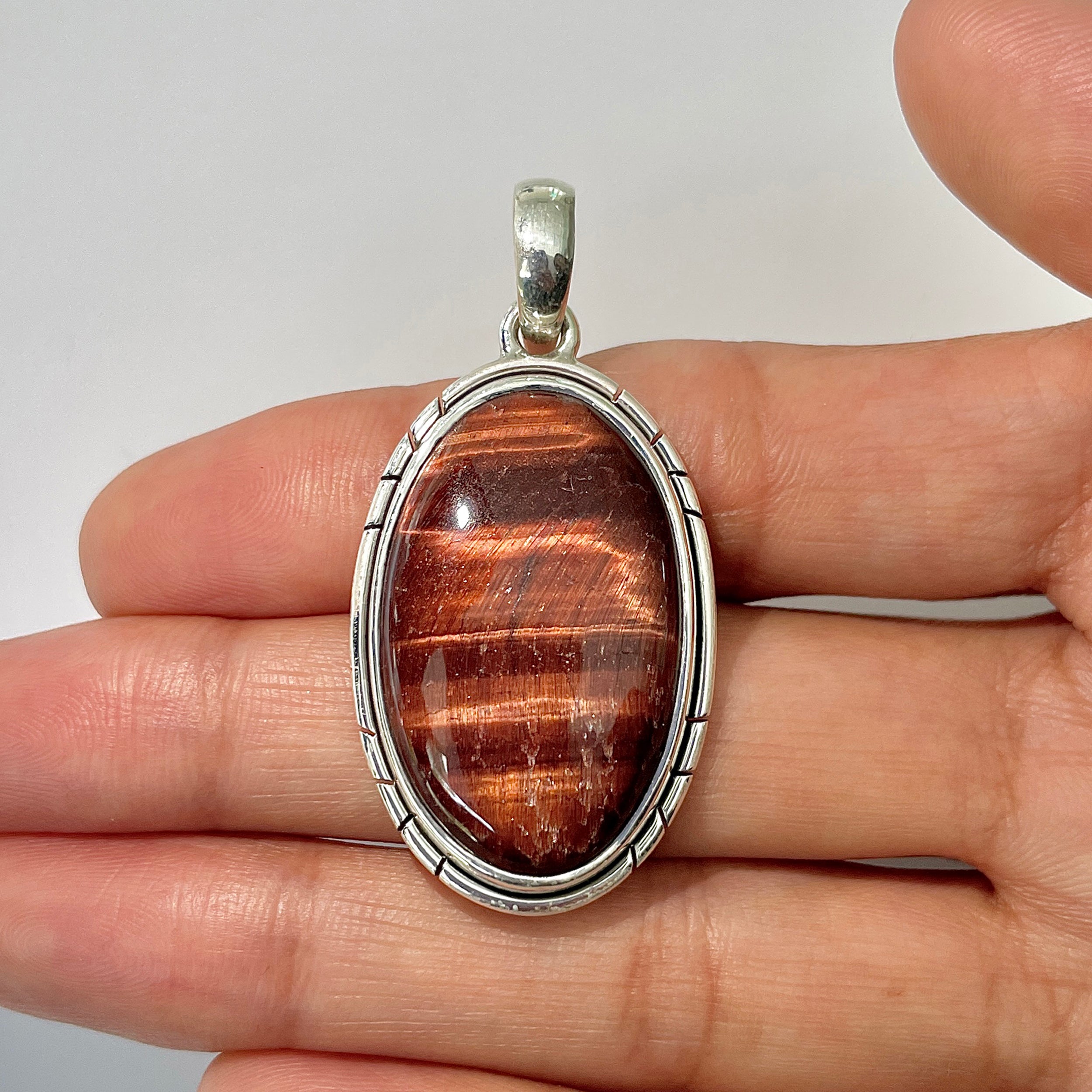 Red Tiger Eye Pendant-(RTE-1-23)