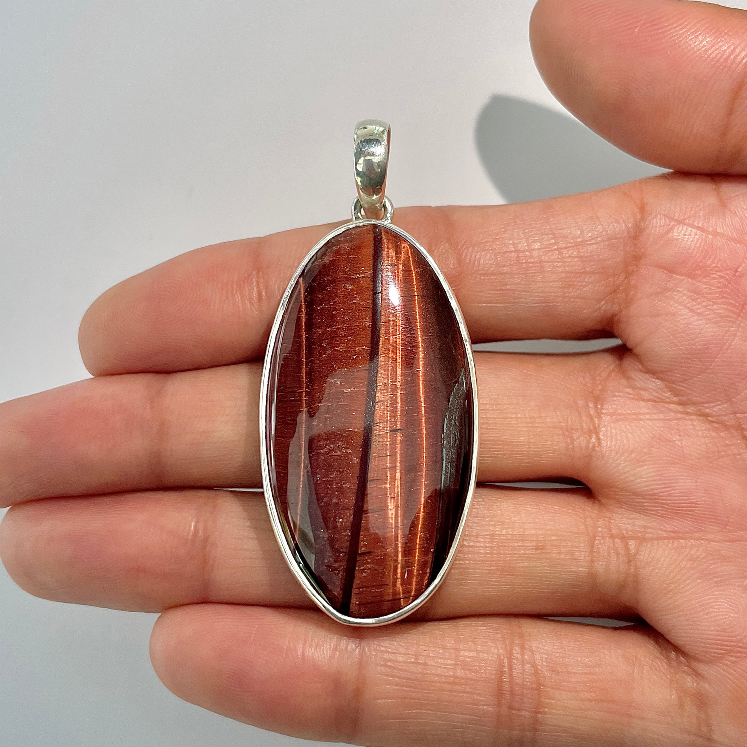Red Tiger Eye Pendant-(RTE-1-24)