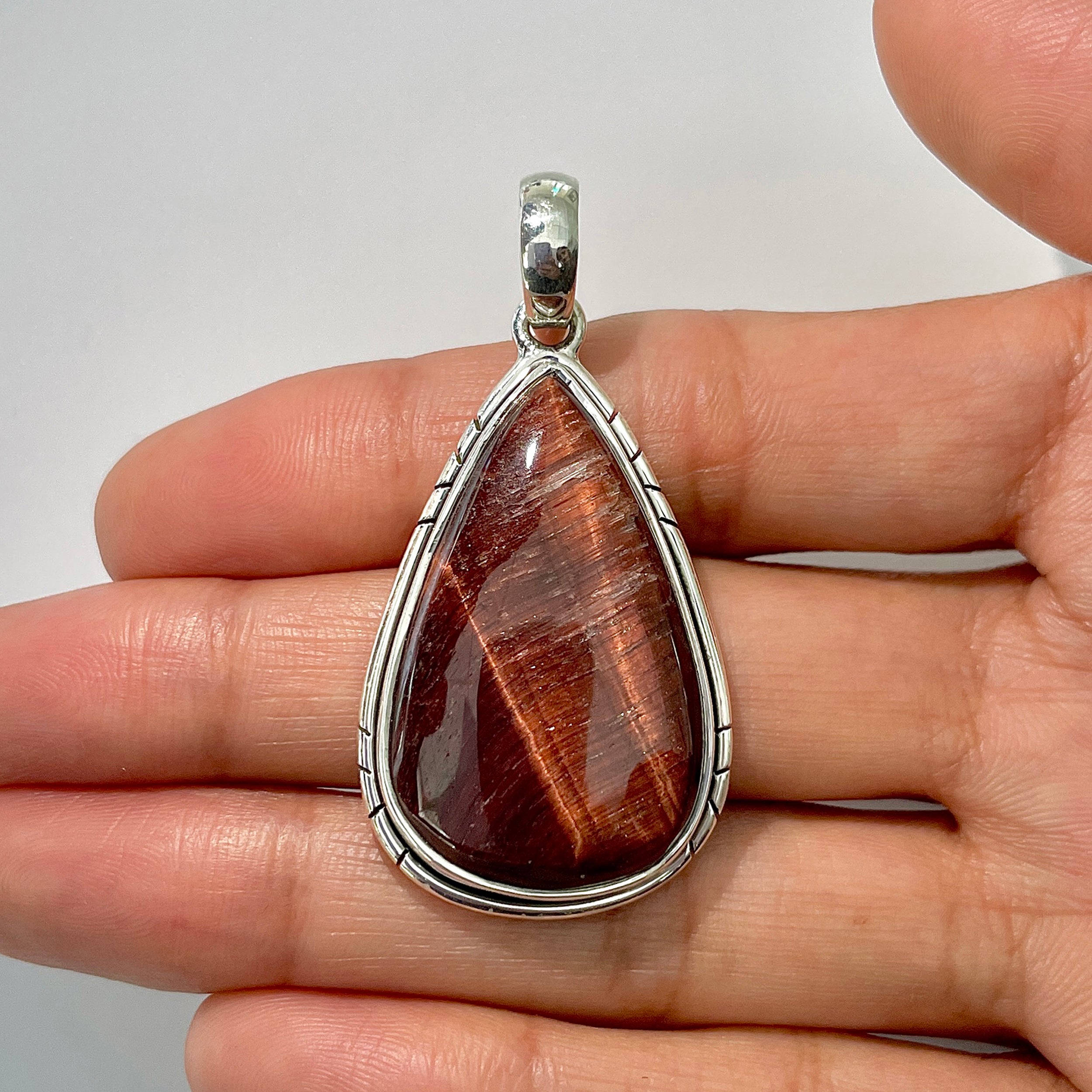 Red Tiger Eye Pendant-(RTE-1-6)