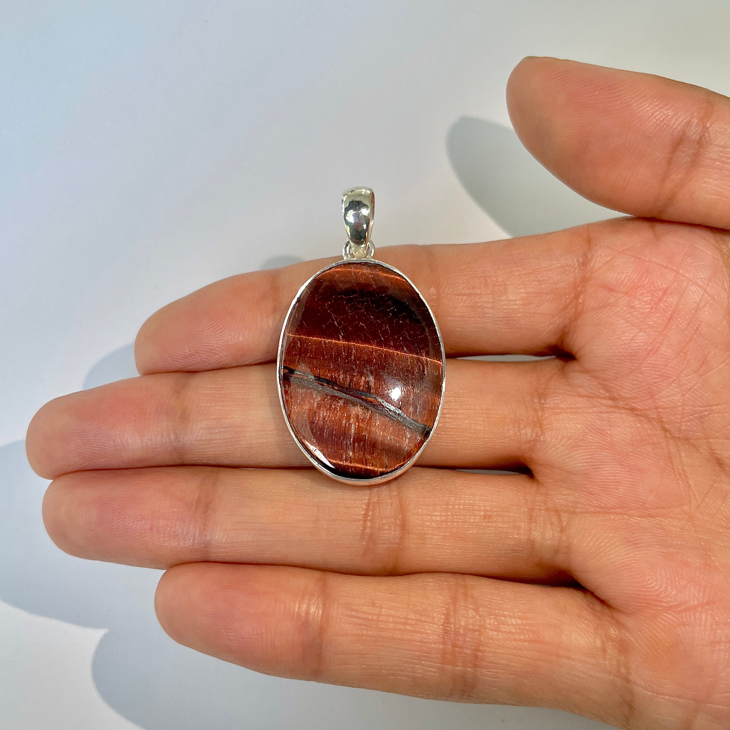Red Tiger Eye Pendant-(RTE-1-7)