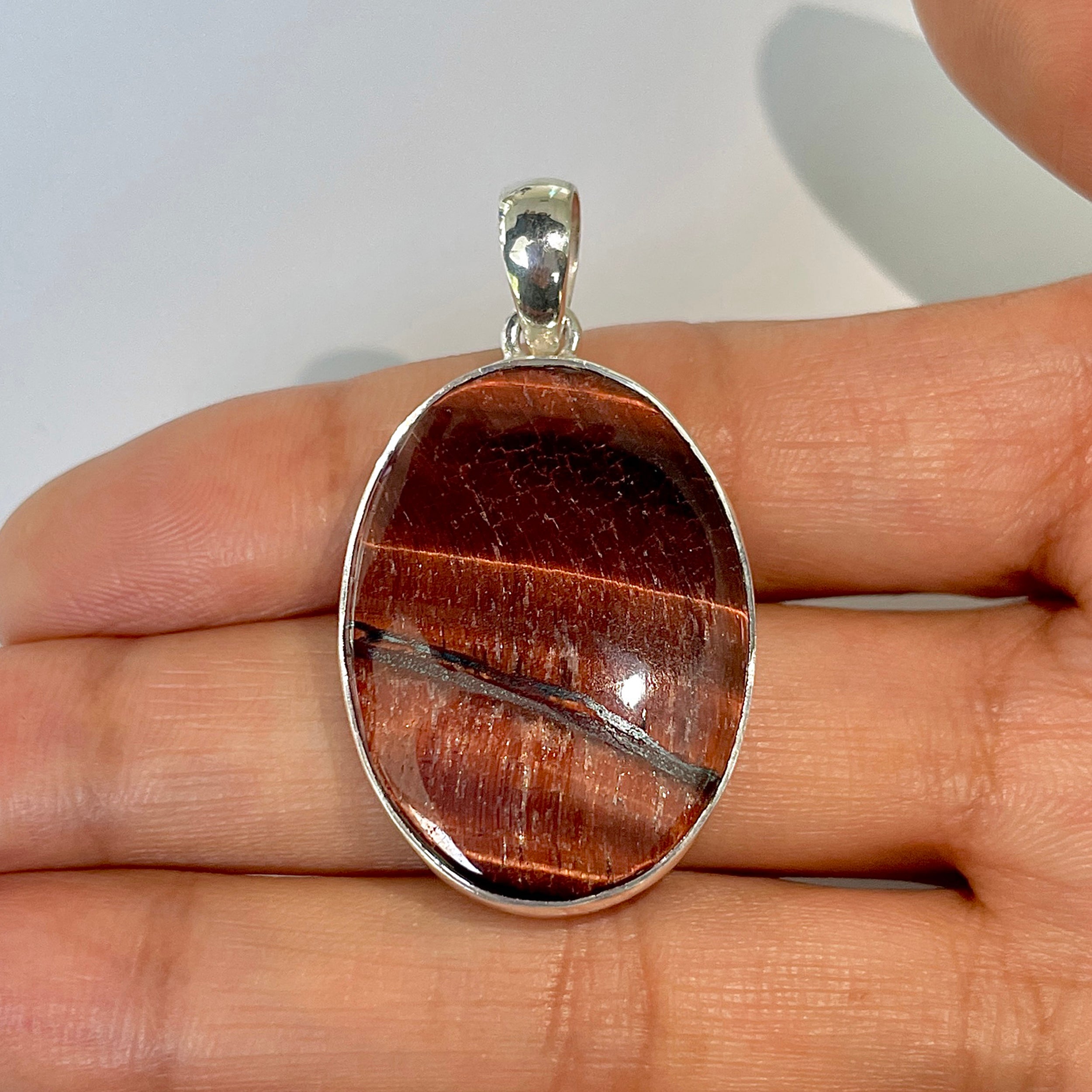 Red Tiger Eye Pendant-(RTE-1-7)