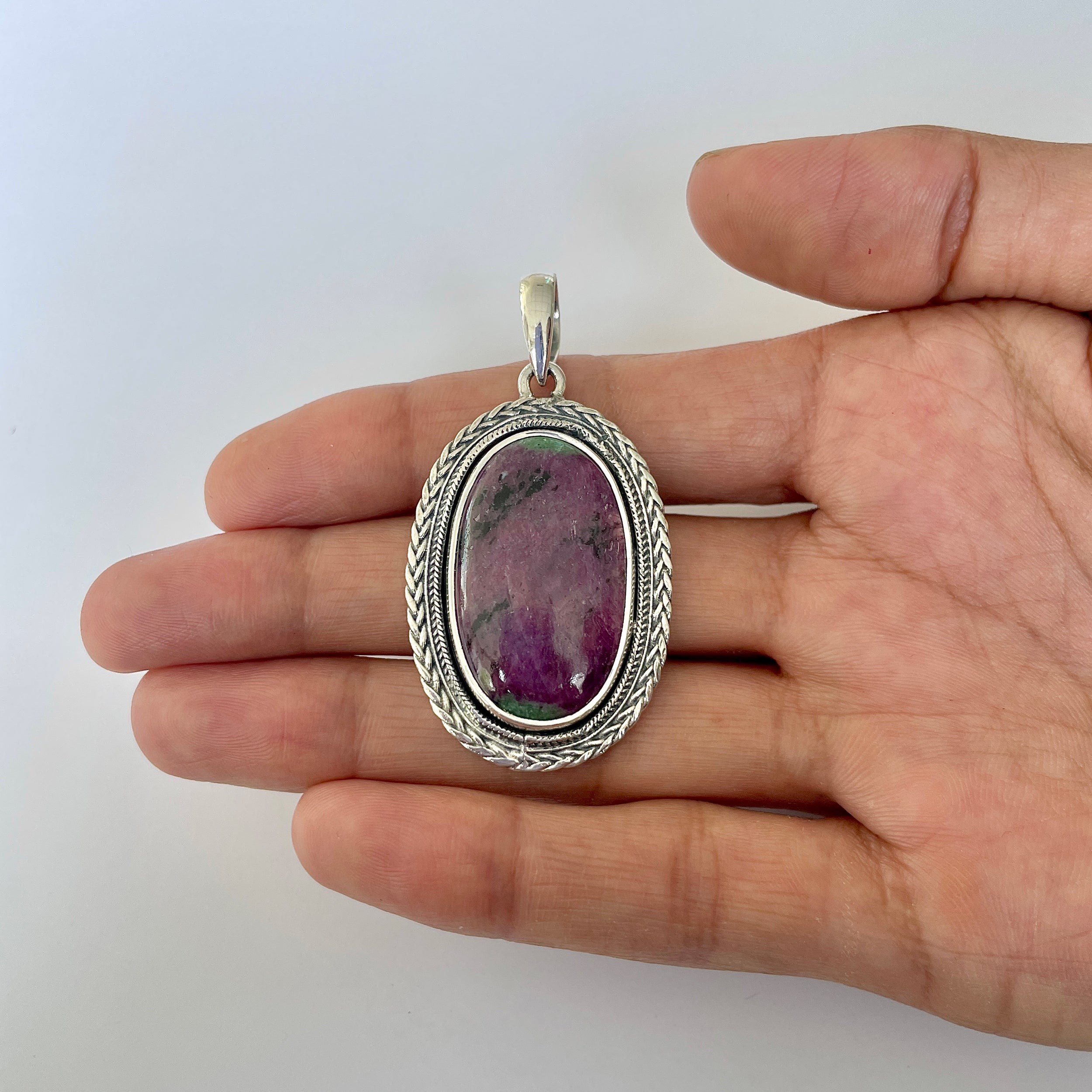 Ruby Zoisite Pendant-(RZS-1-2)