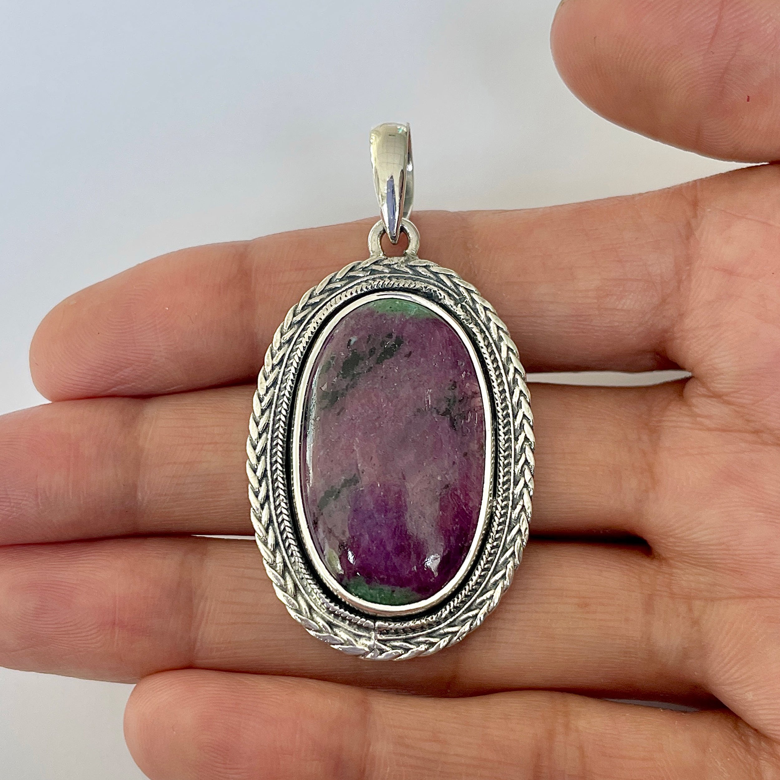 Ruby Zoisite Pendant-(RZS-1-2)