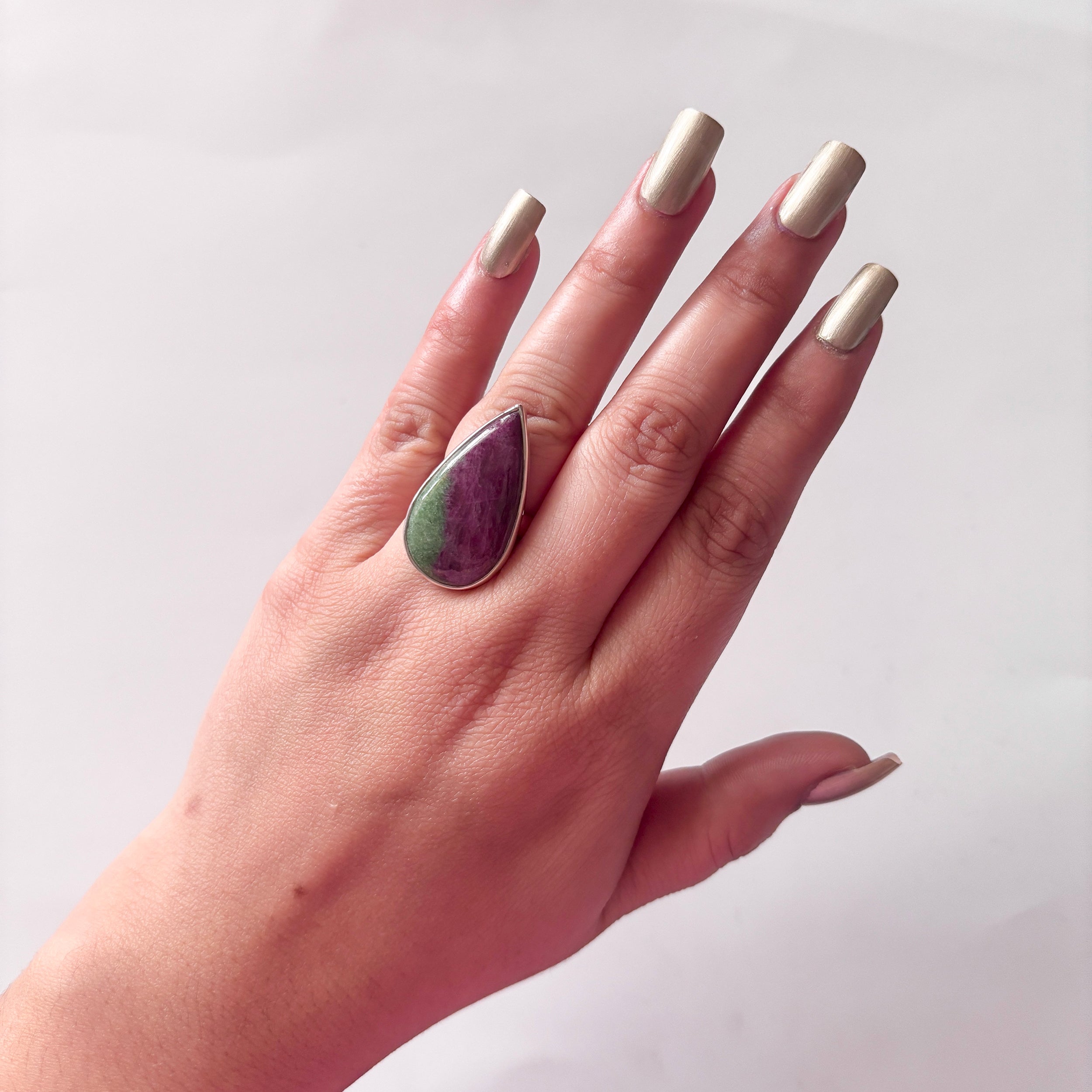 Ruby Zoisite Ring-(RZS-2-10)