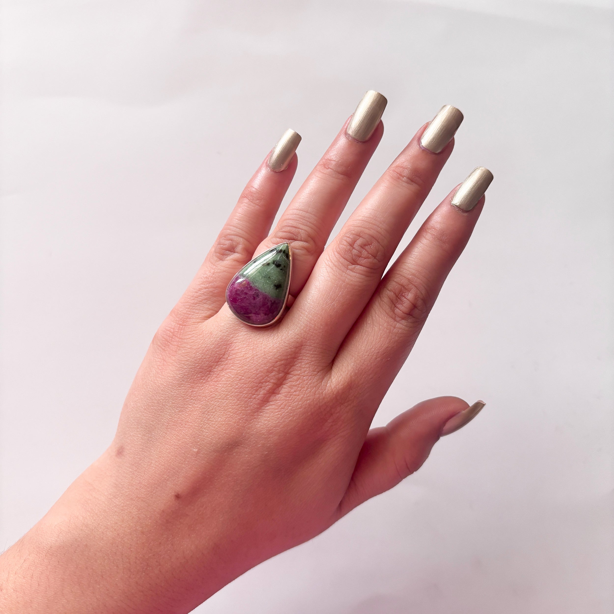Ruby Zoisite Ring-(RZS-2-14)