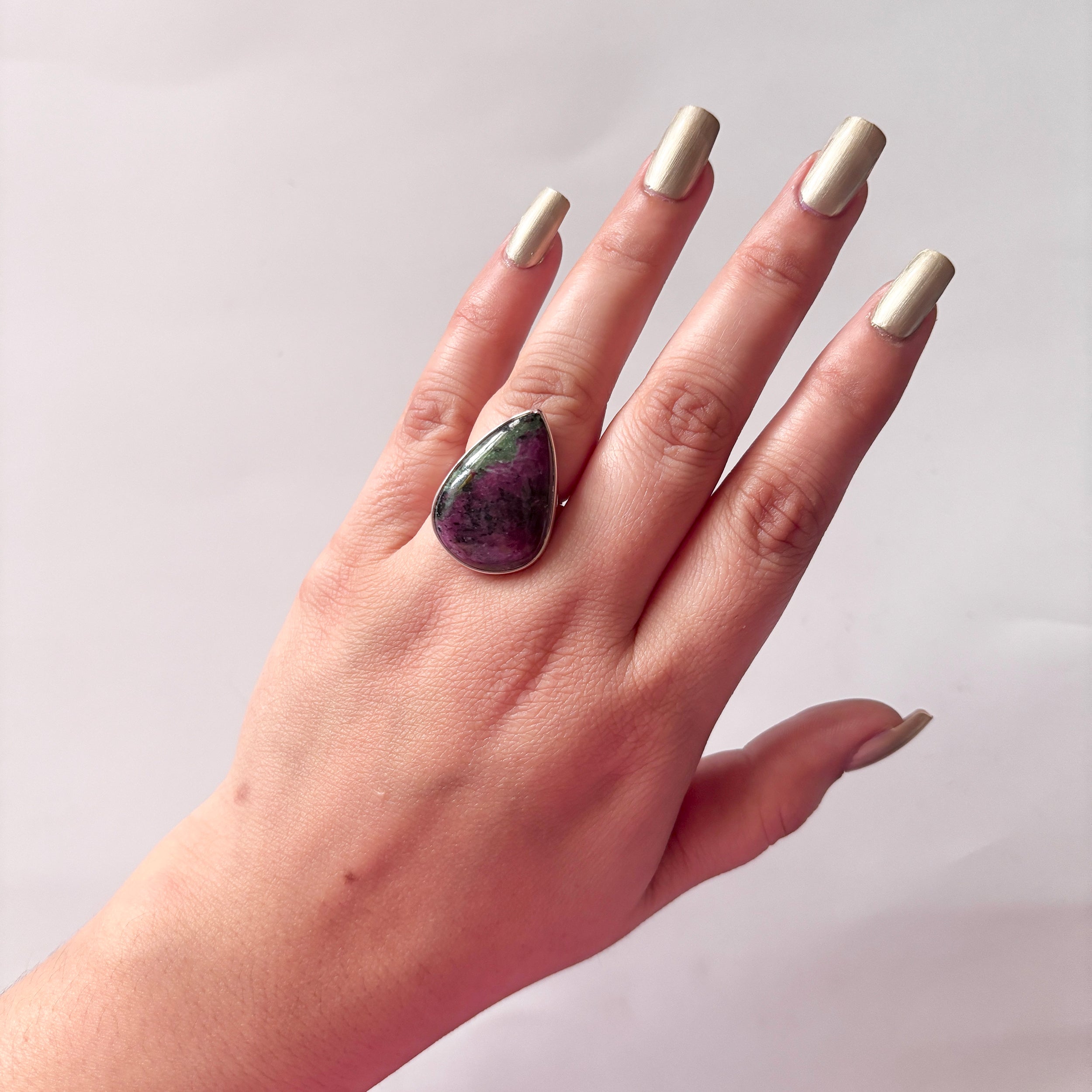 Ruby Zoisite Ring-(RZS-2-18)