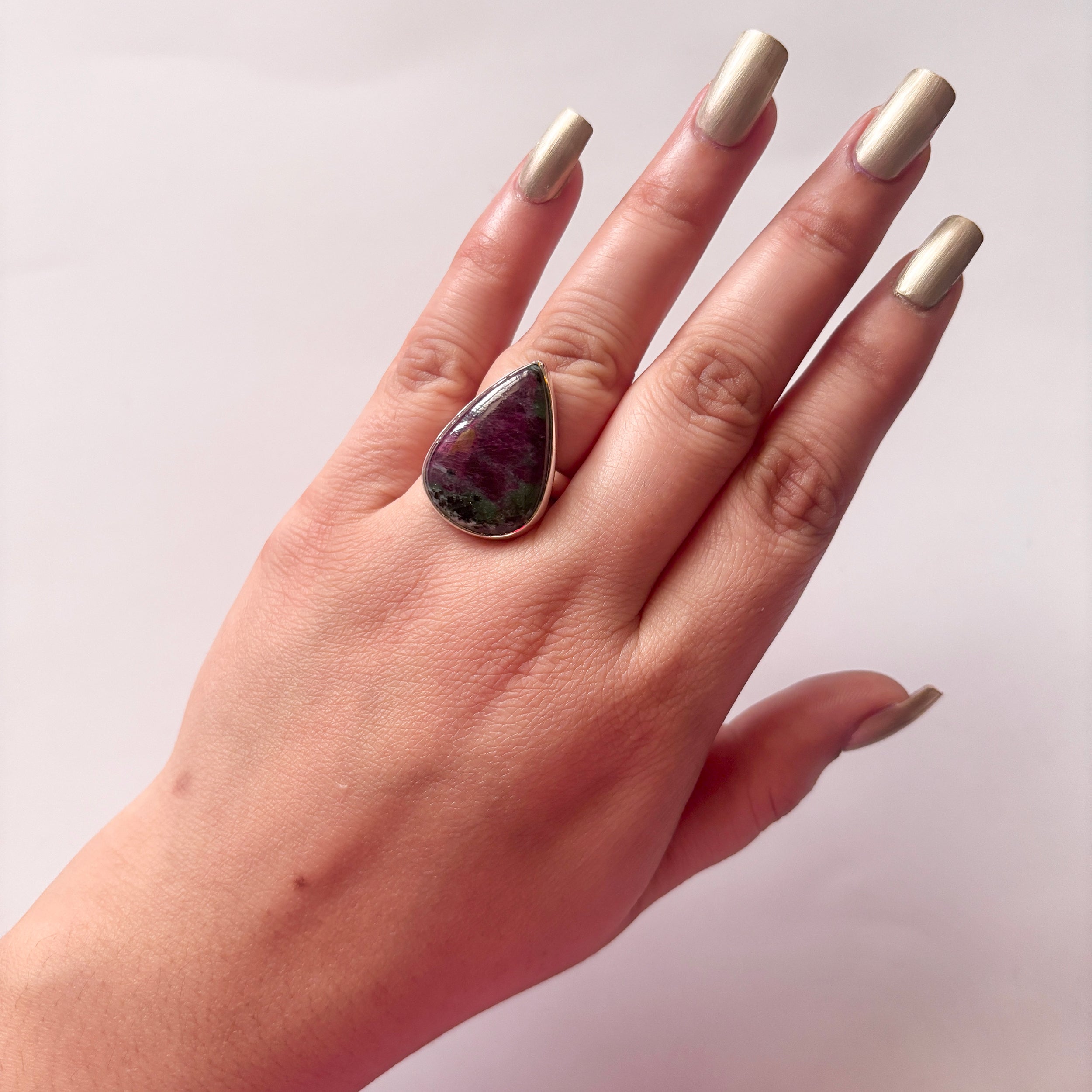 Ruby Zoisite Ring-(RZS-2-19)