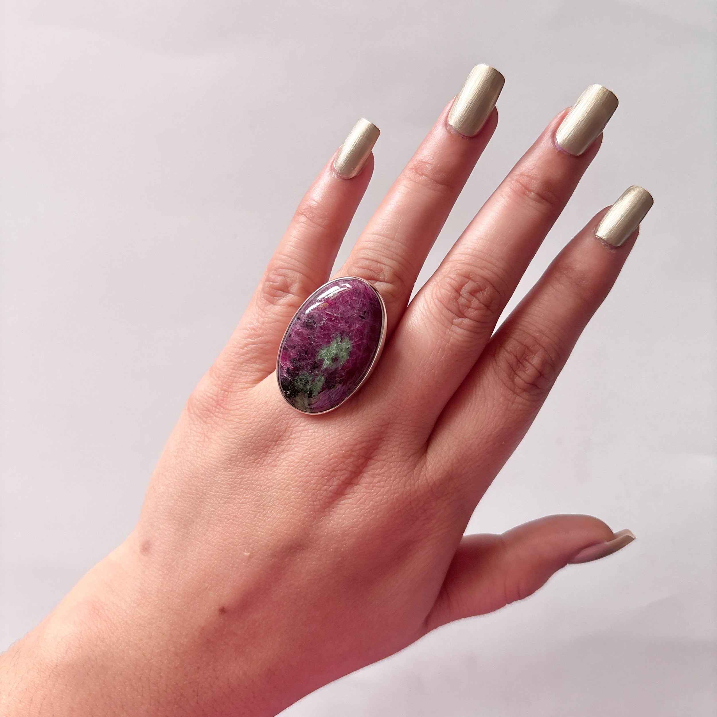 Ruby Zoisite Ring-(RZS-2-23)