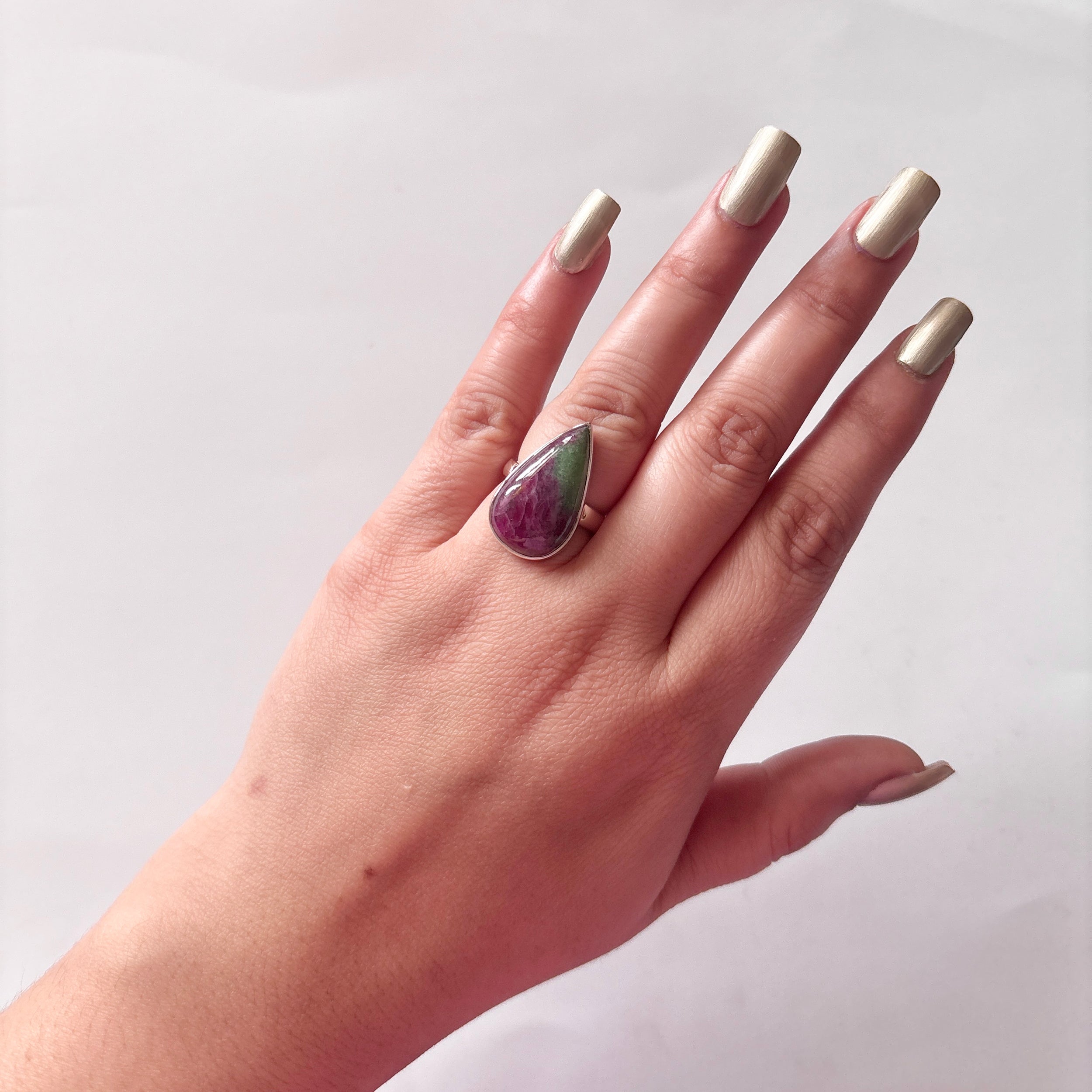 Ruby Zoisite Ring-(RZS-2-28)