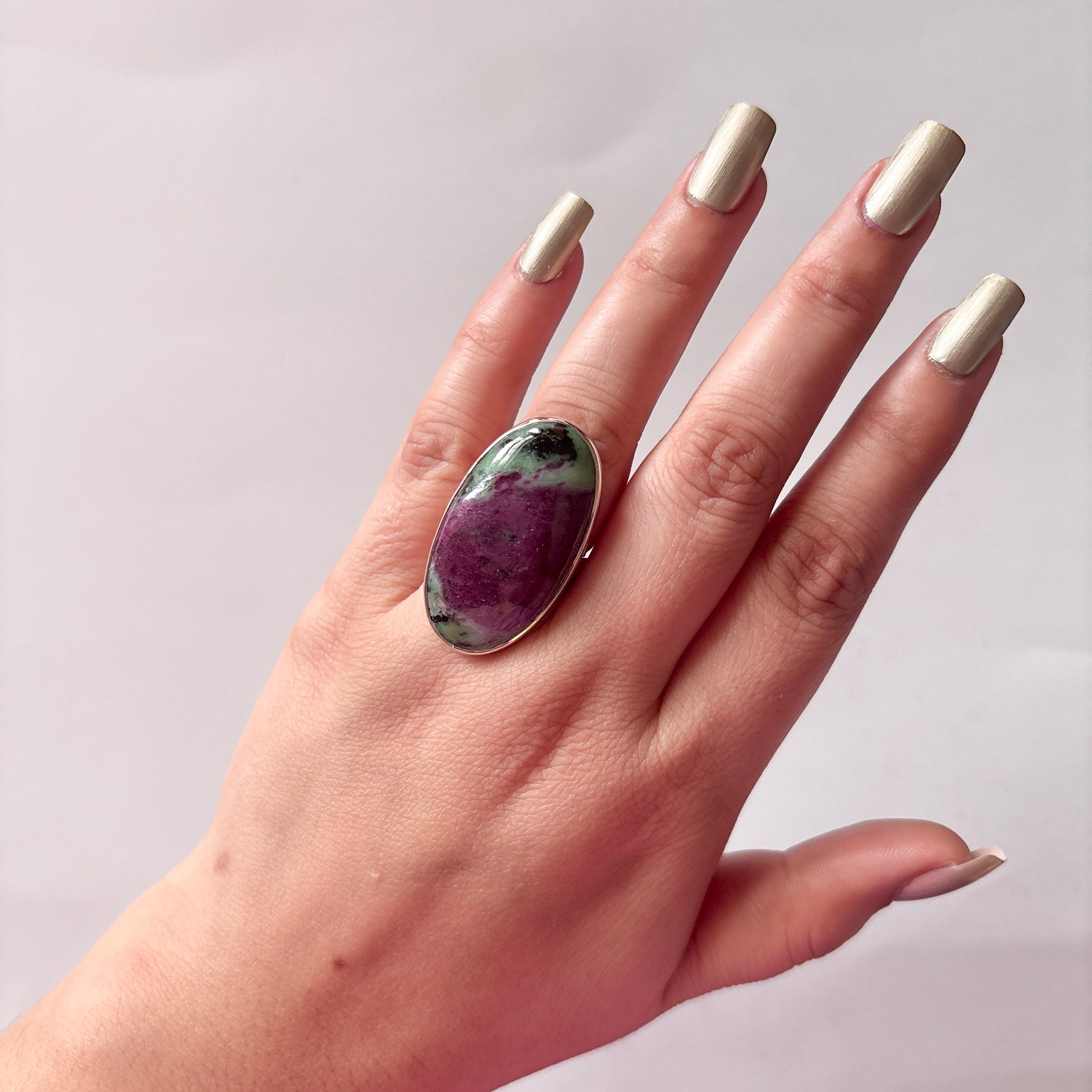 Ruby Zoisite Ring-(RZS-2-29)