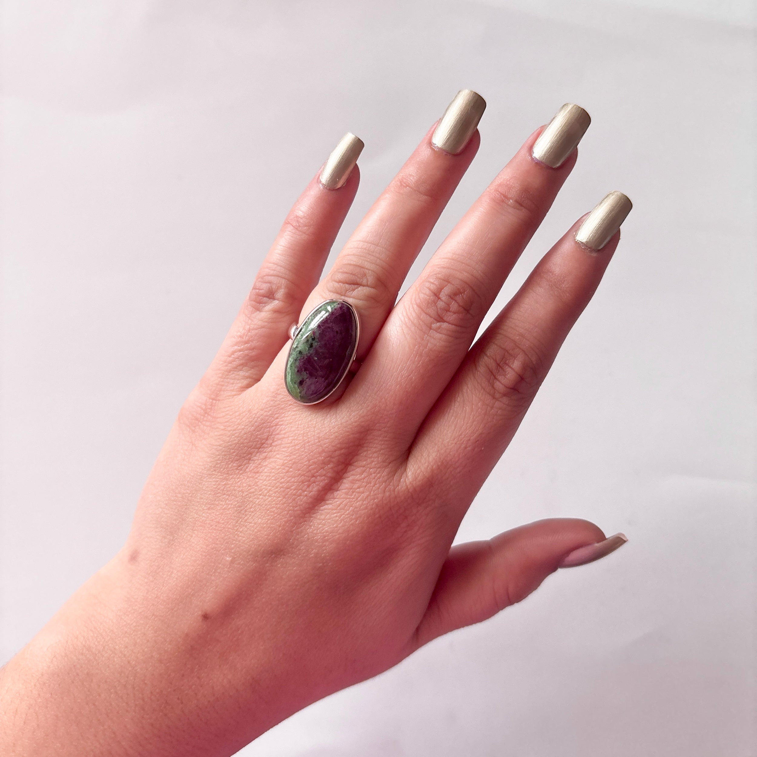Ruby Zoisite Ring-(RZS-2-3)