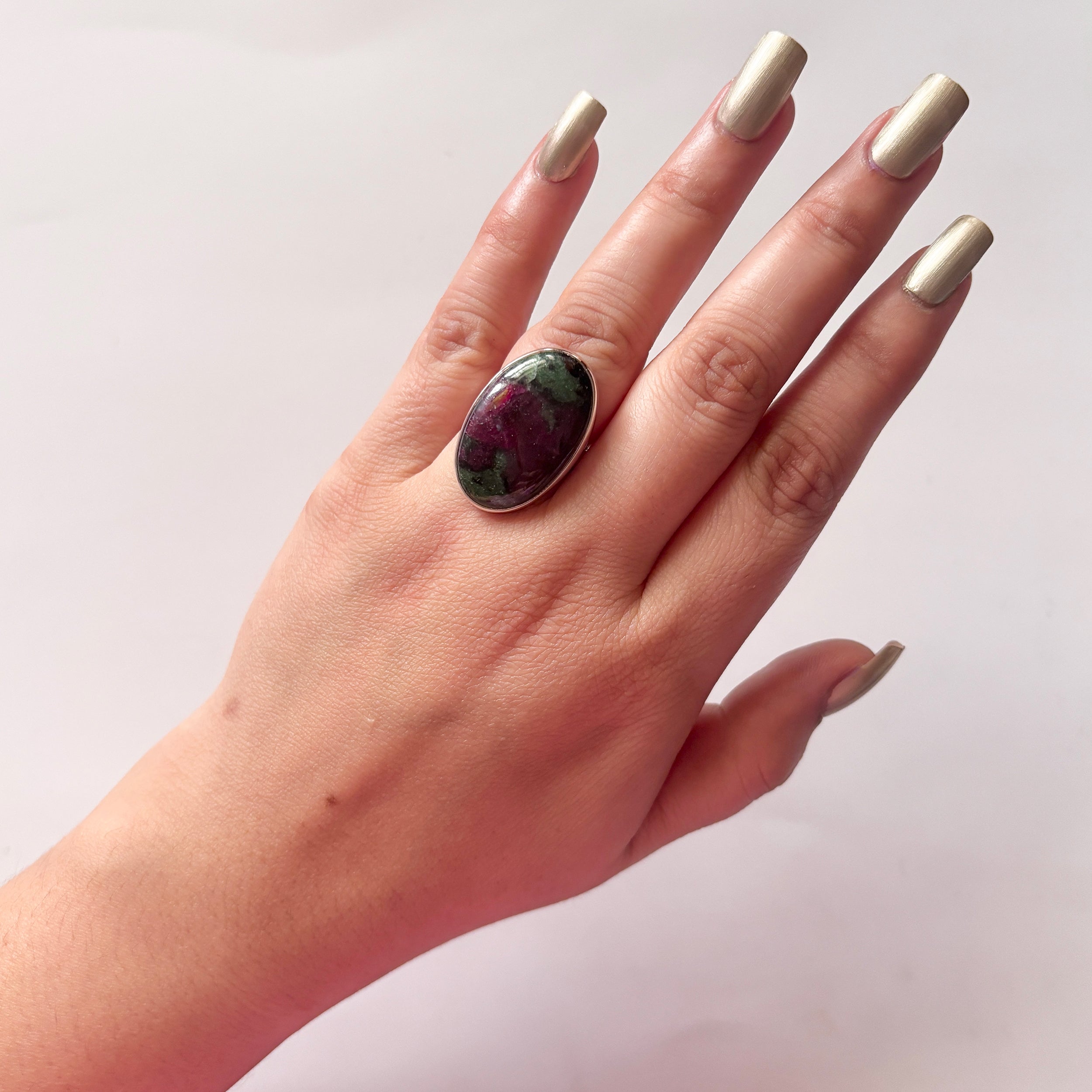 Ruby Zoisite Ring-(RZS-2-4)