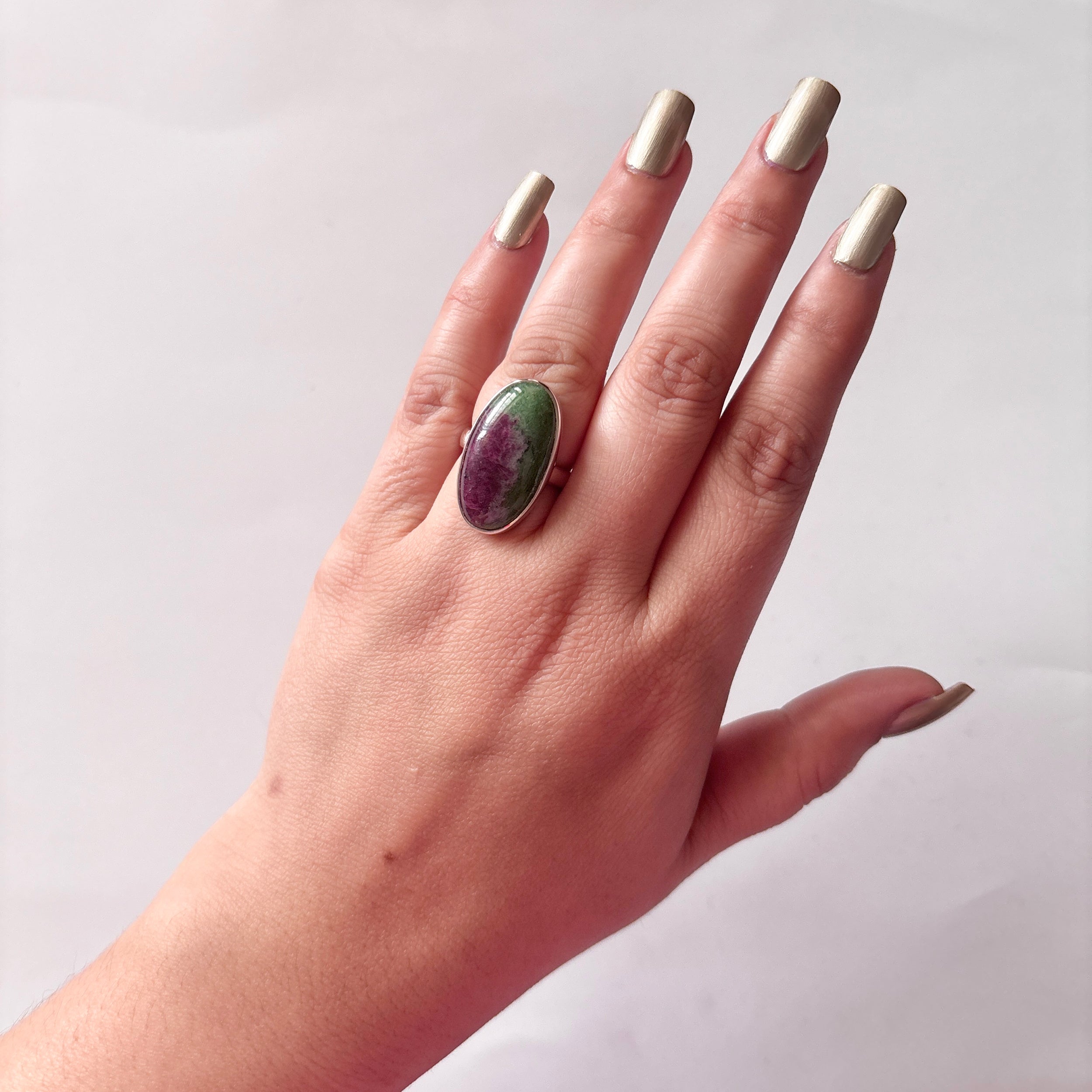Ruby Zoisite Ring-(RZS-2-6)