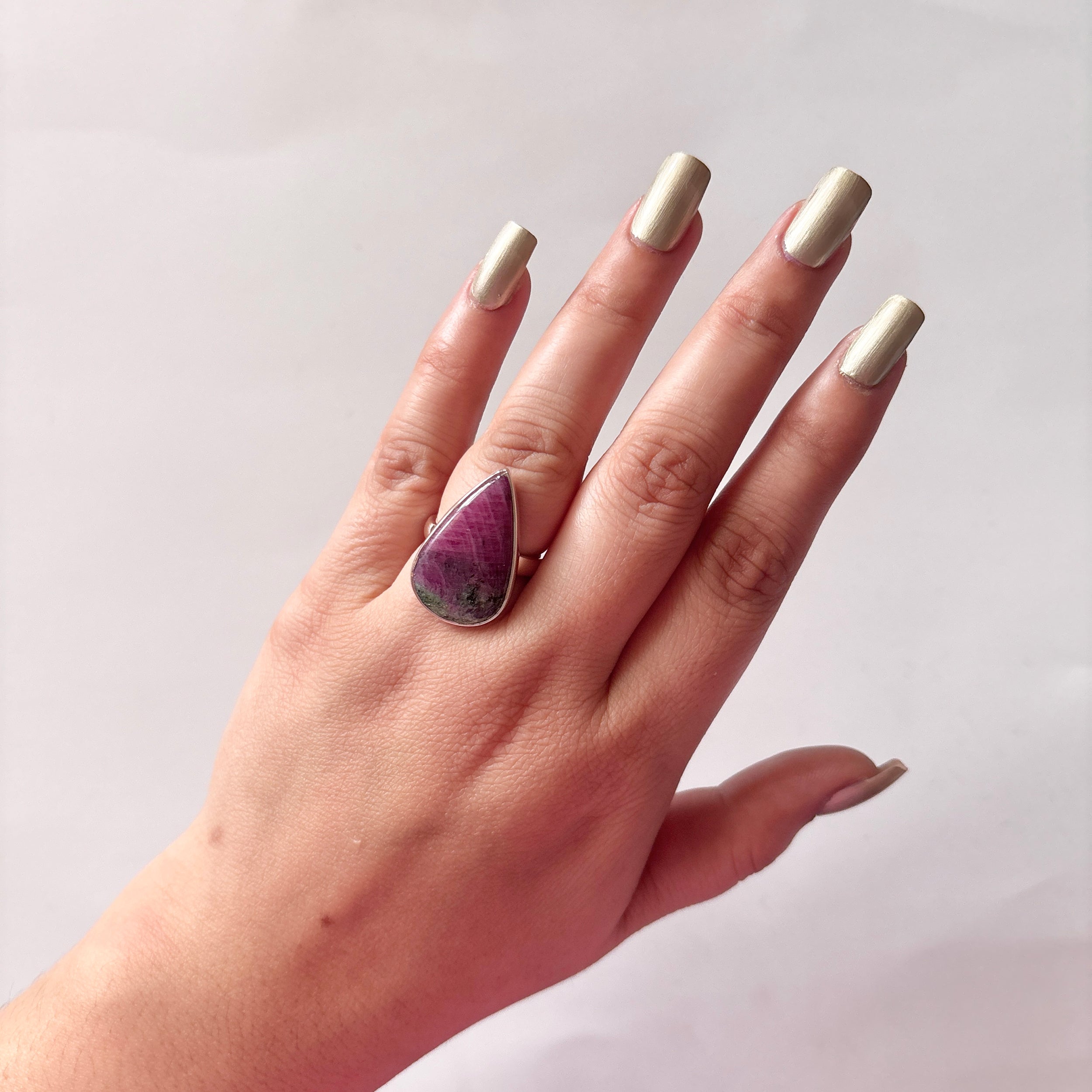 Ruby Zoisite Ring-(RZS-2-7)