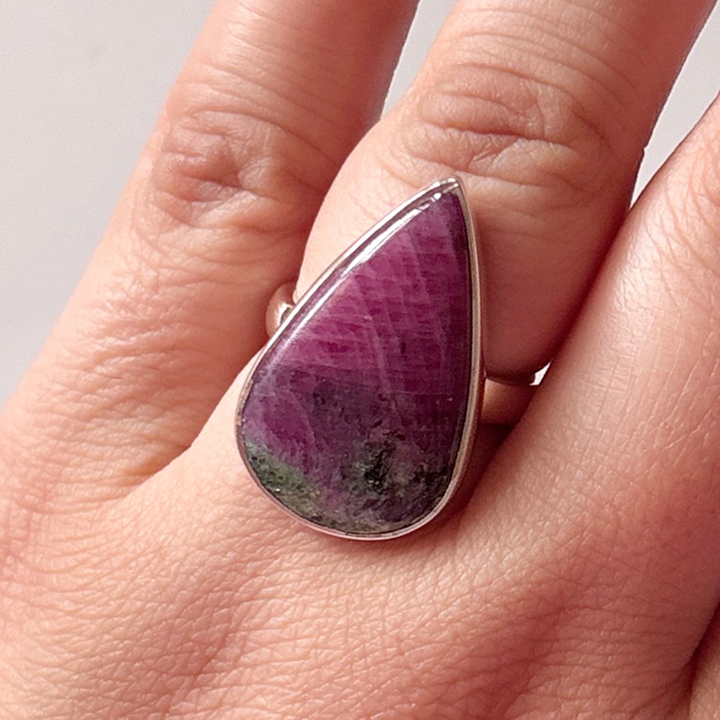 Ruby Zoisite Ring-(RZS-2-7)