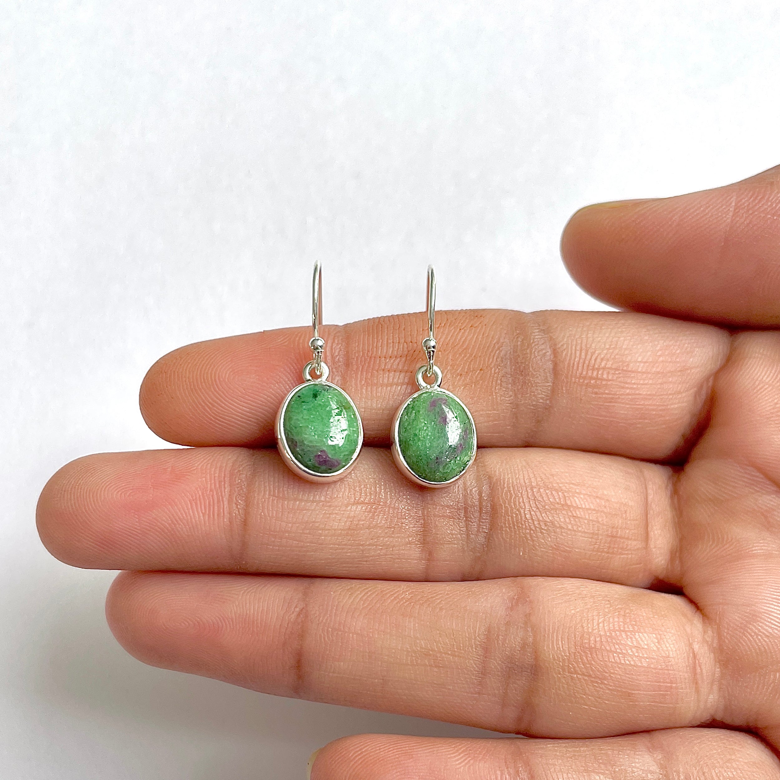 Ruby Zoisite Earring-(RZS-3-1)