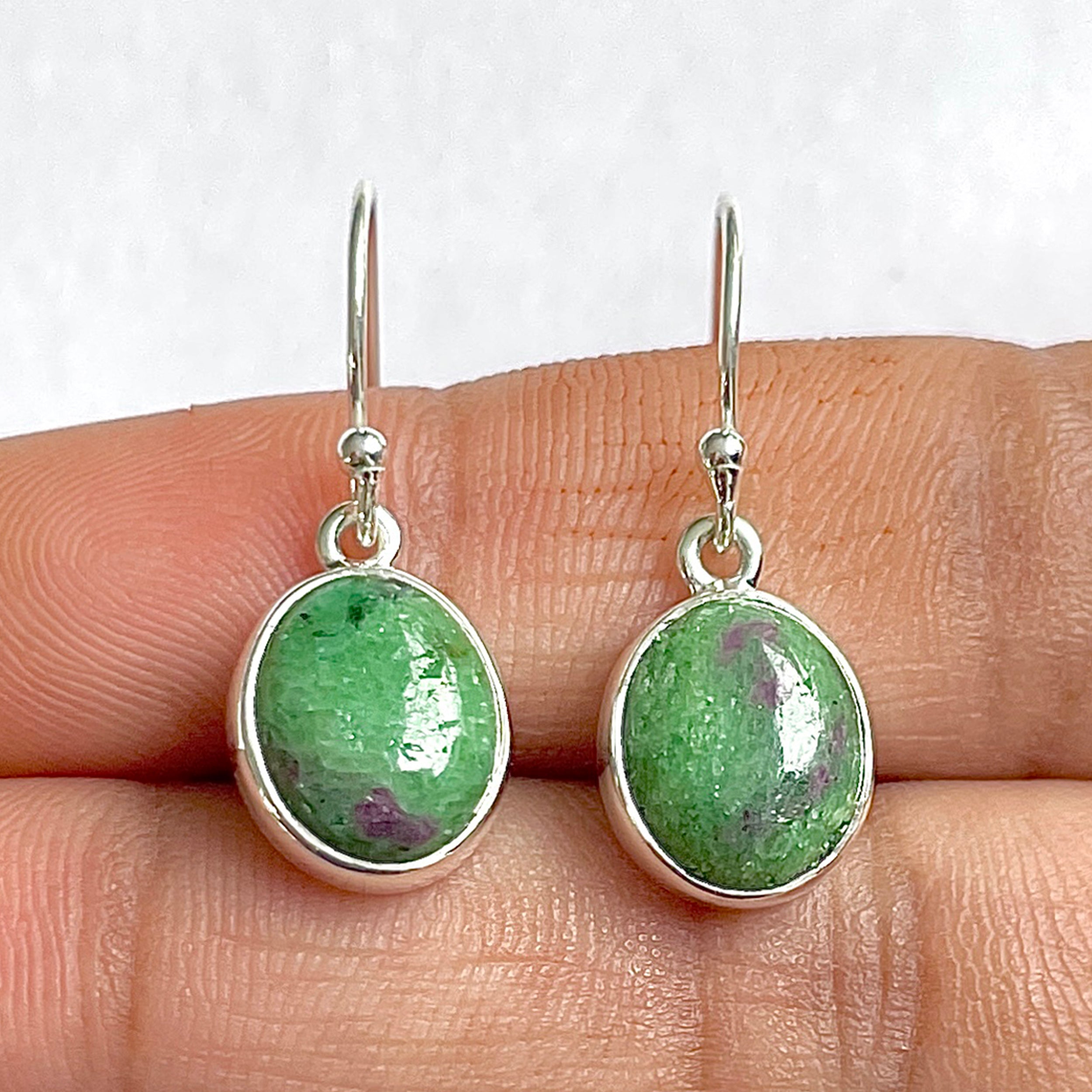 Ruby Zoisite Earring-(RZS-3-1)
