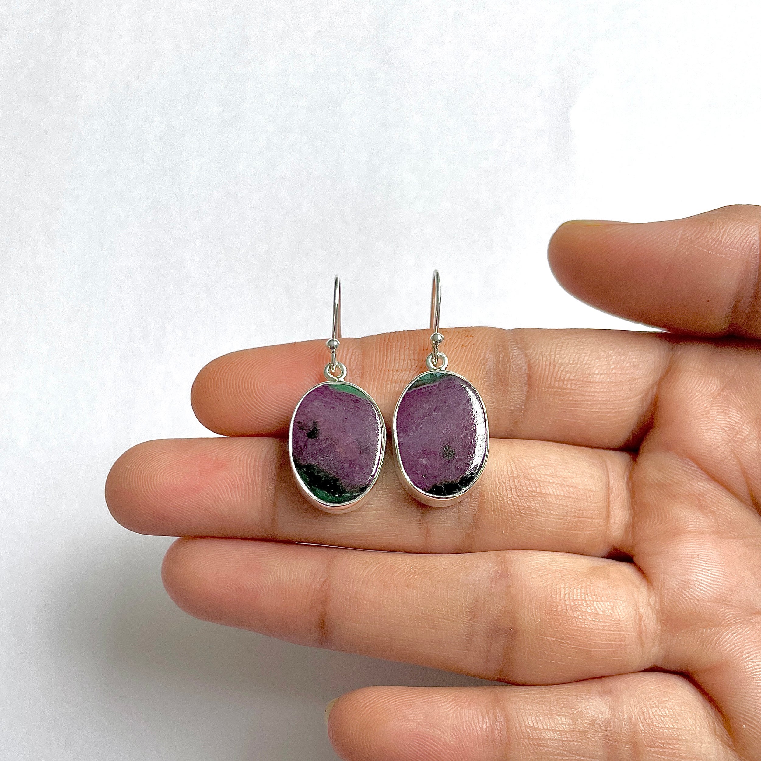 Ruby Zoisite Earring-(RZS-3-7)