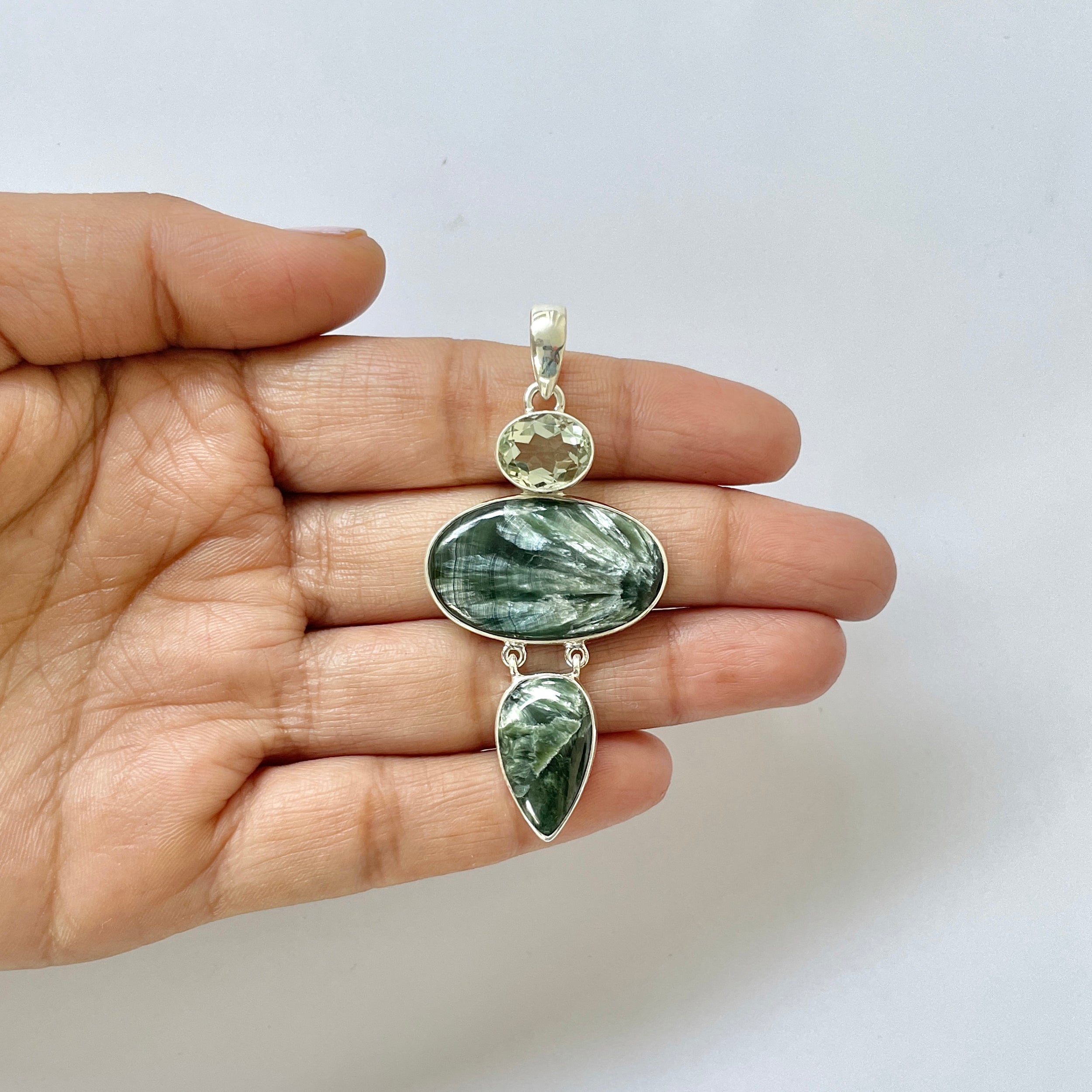 Seraphinite Pendant-(SER-1-49)
