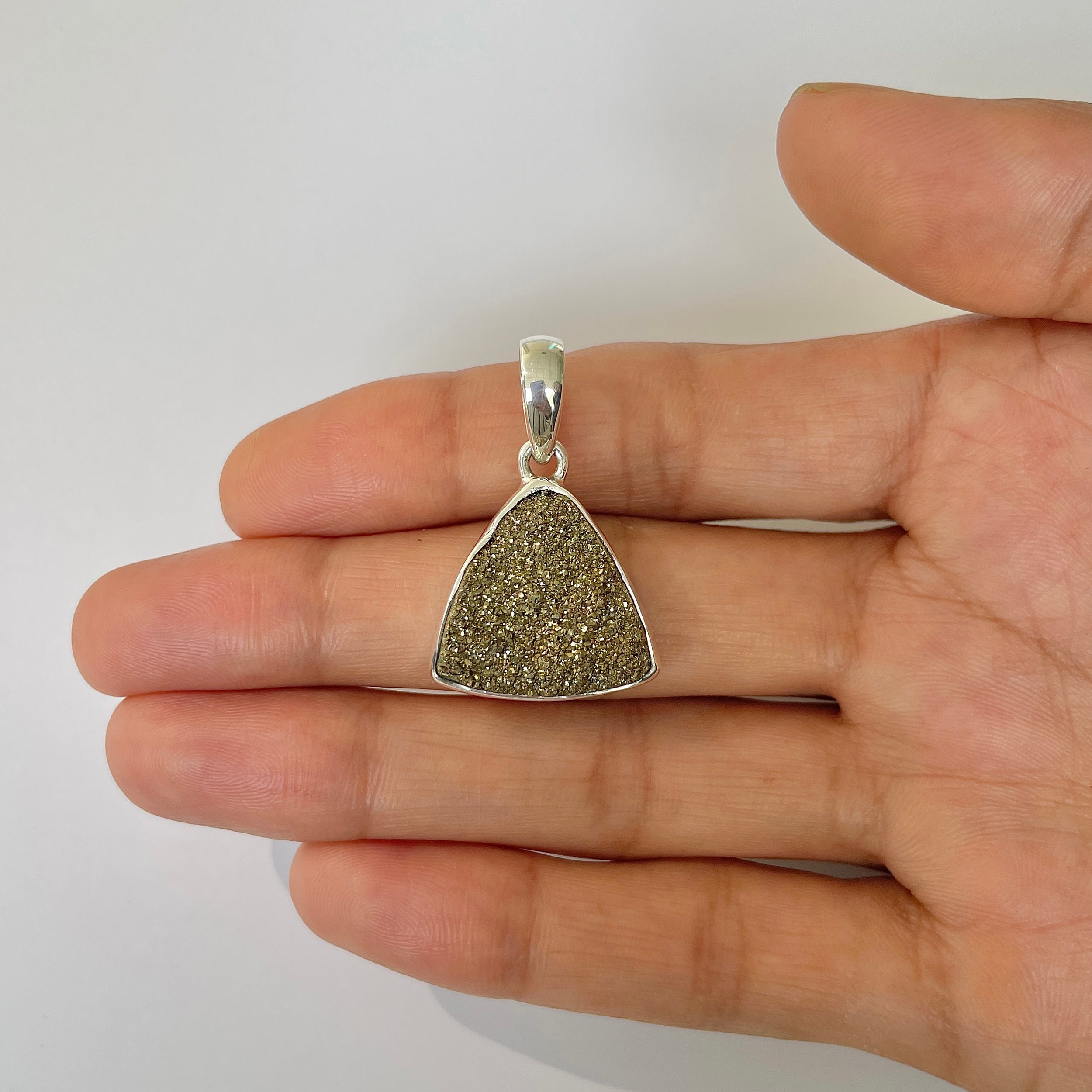 Spectropyrite Druzy Pendant-(SPD-1-20)