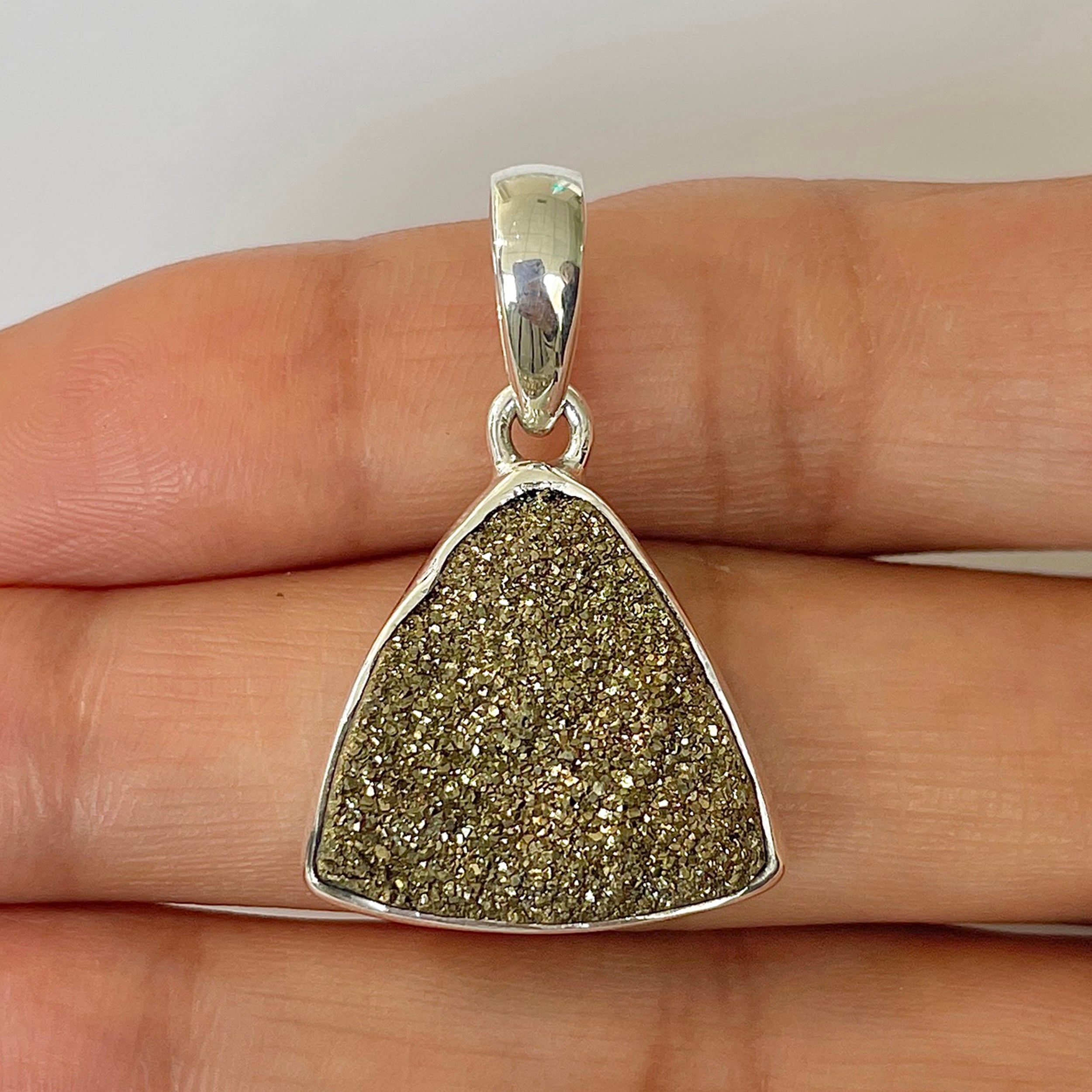 Spectropyrite Druzy Pendant-(SPD-1-20)