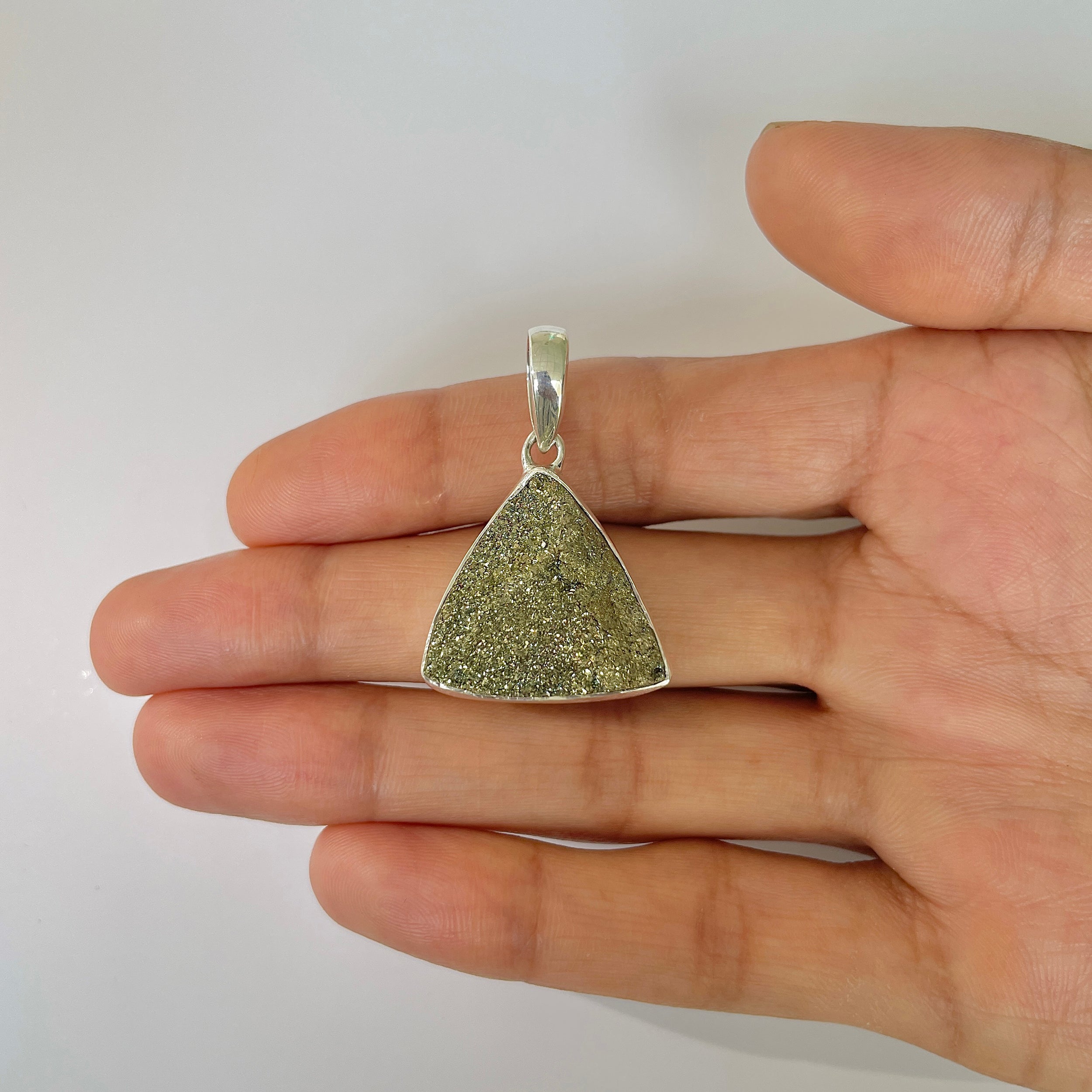 Spectropyrite Druzy Pendant-(SPD-1-3)