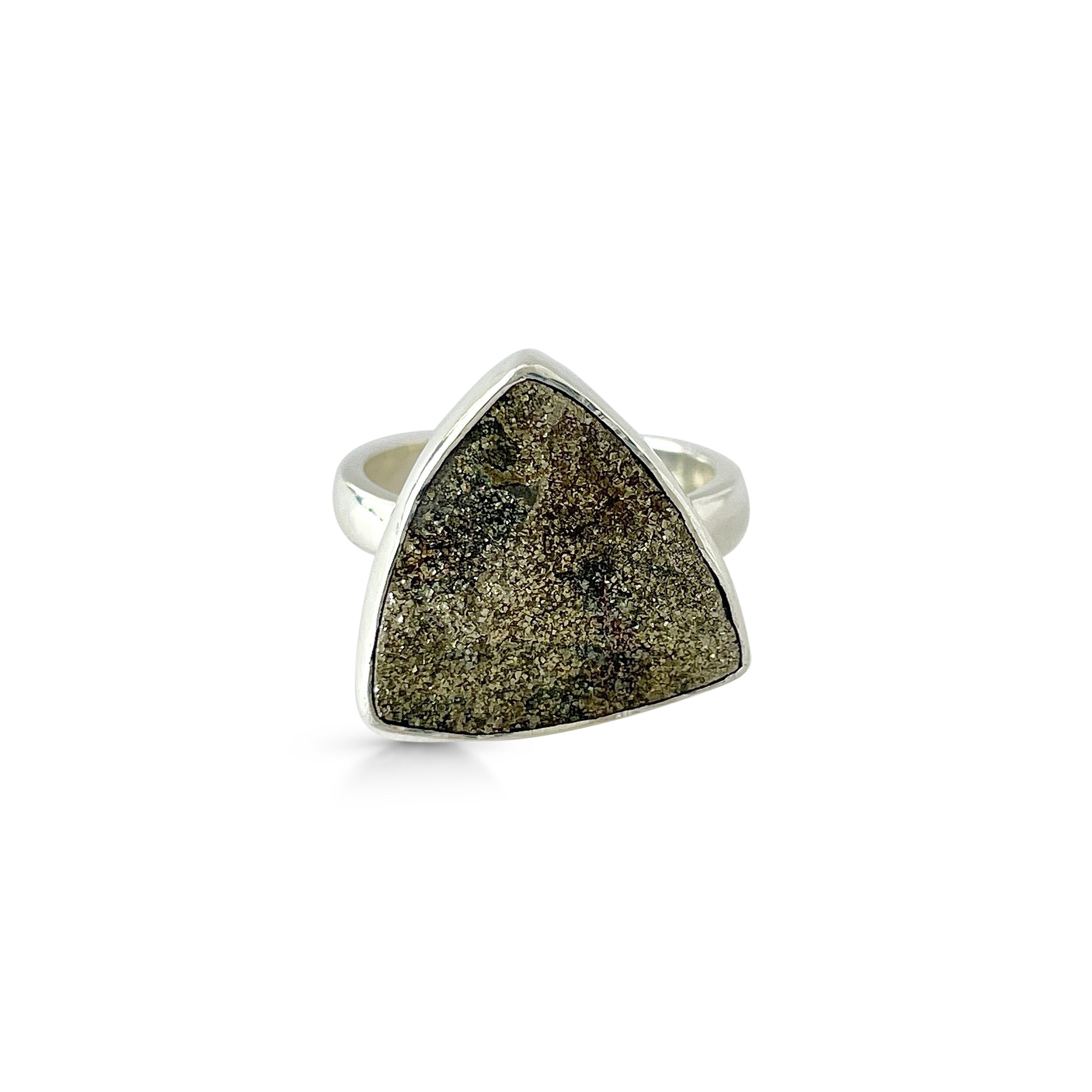 Spectropyrite Druzy Ring-(SPD-2-13)