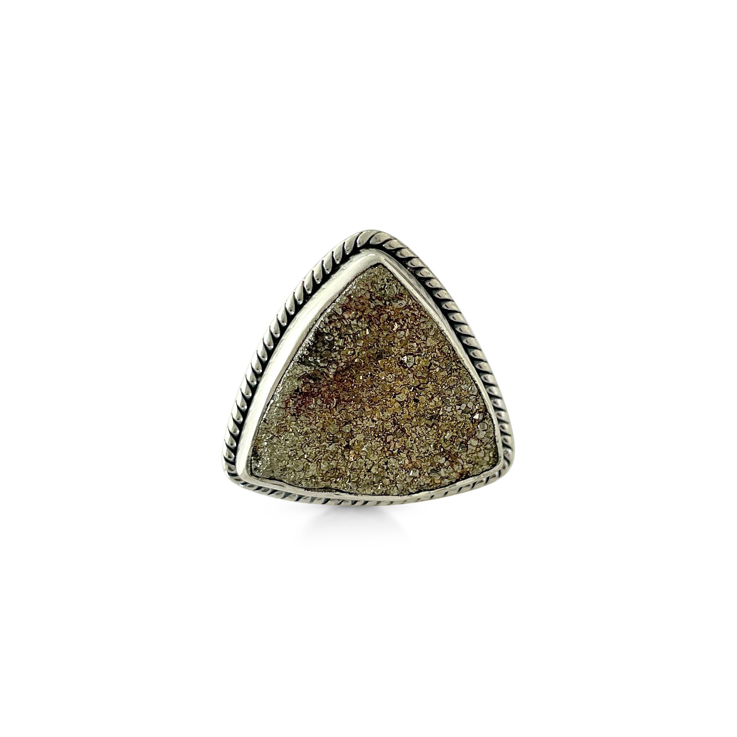 Spectropyrite Druzy Ring-(SPD-2-24)