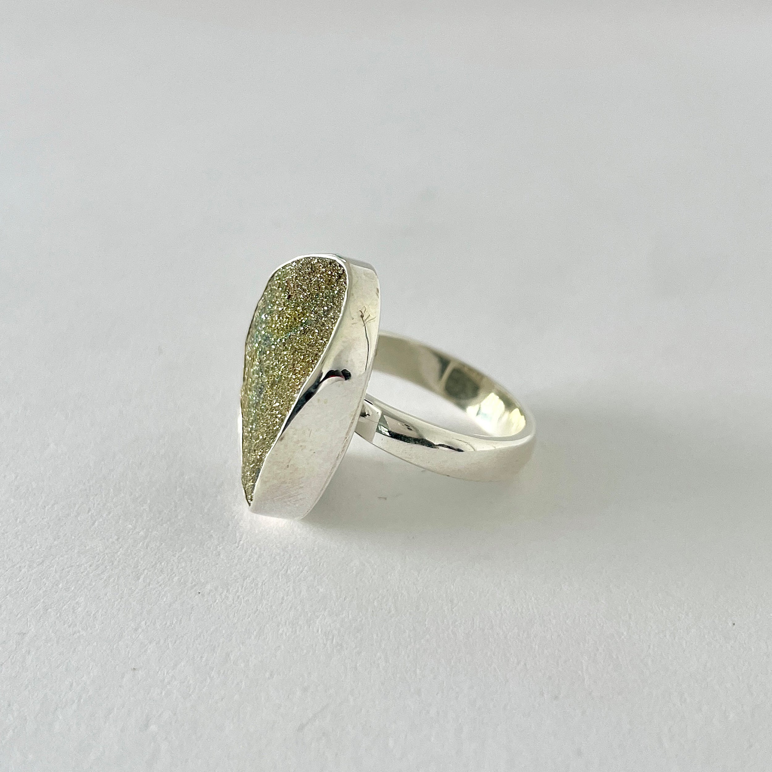 Spectropyrite Druzy Ring-(SPD-2-36)