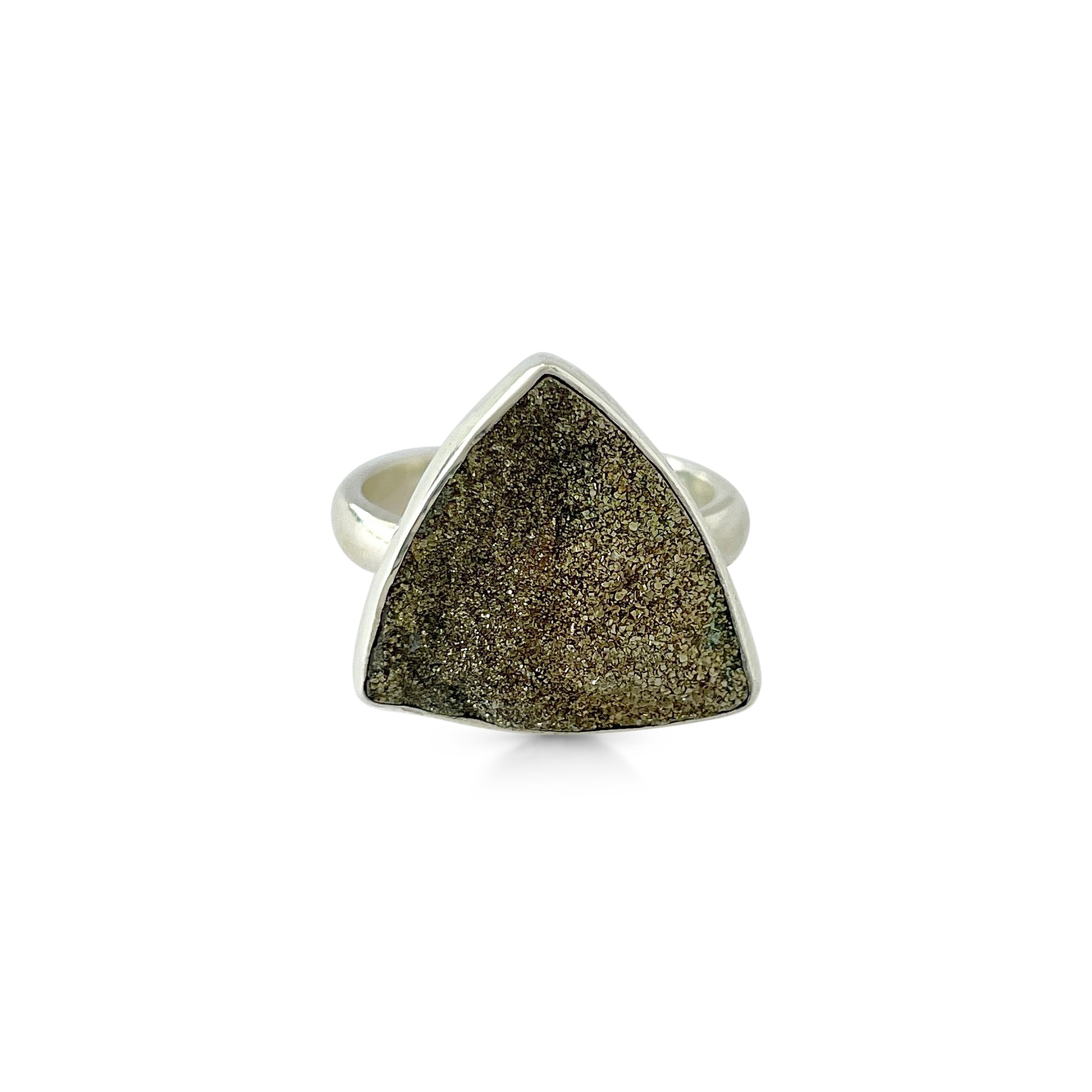 Spectropyrite Druzy Ring-(SPD-2-45)