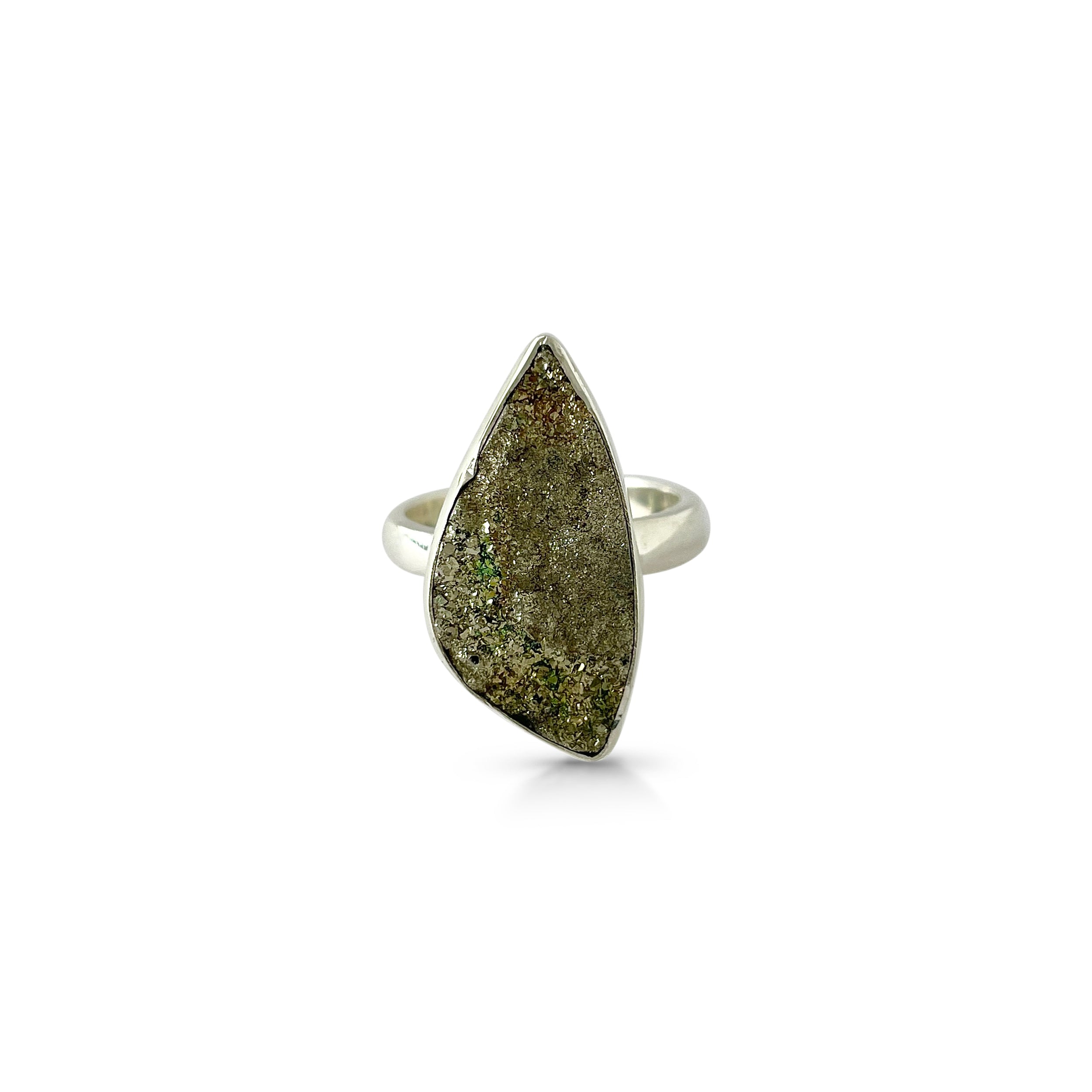 Spectropyrite Druzy Ring-(SPD-2-46)