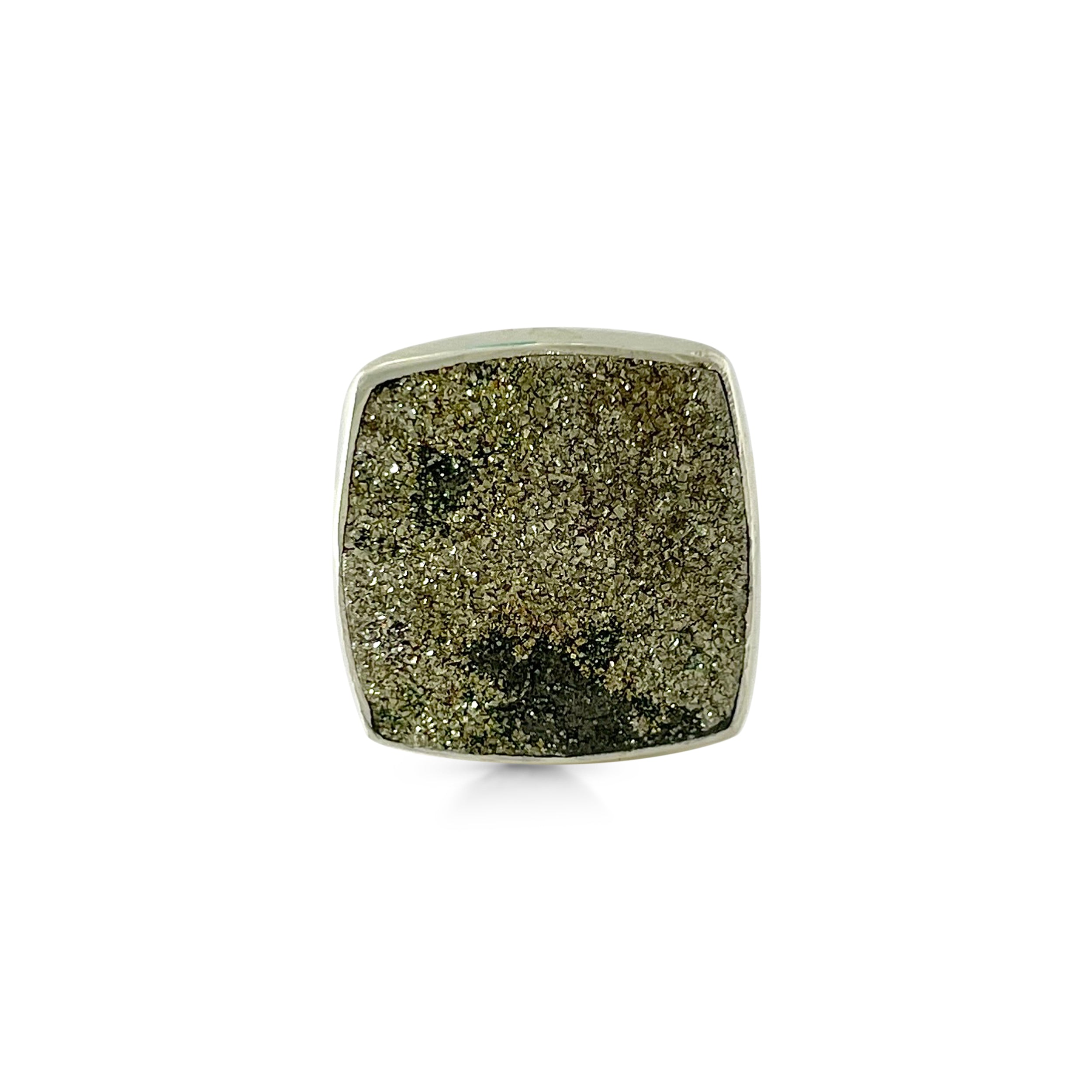 Spectropyrite Druzy Ring-(SPD-2-52)