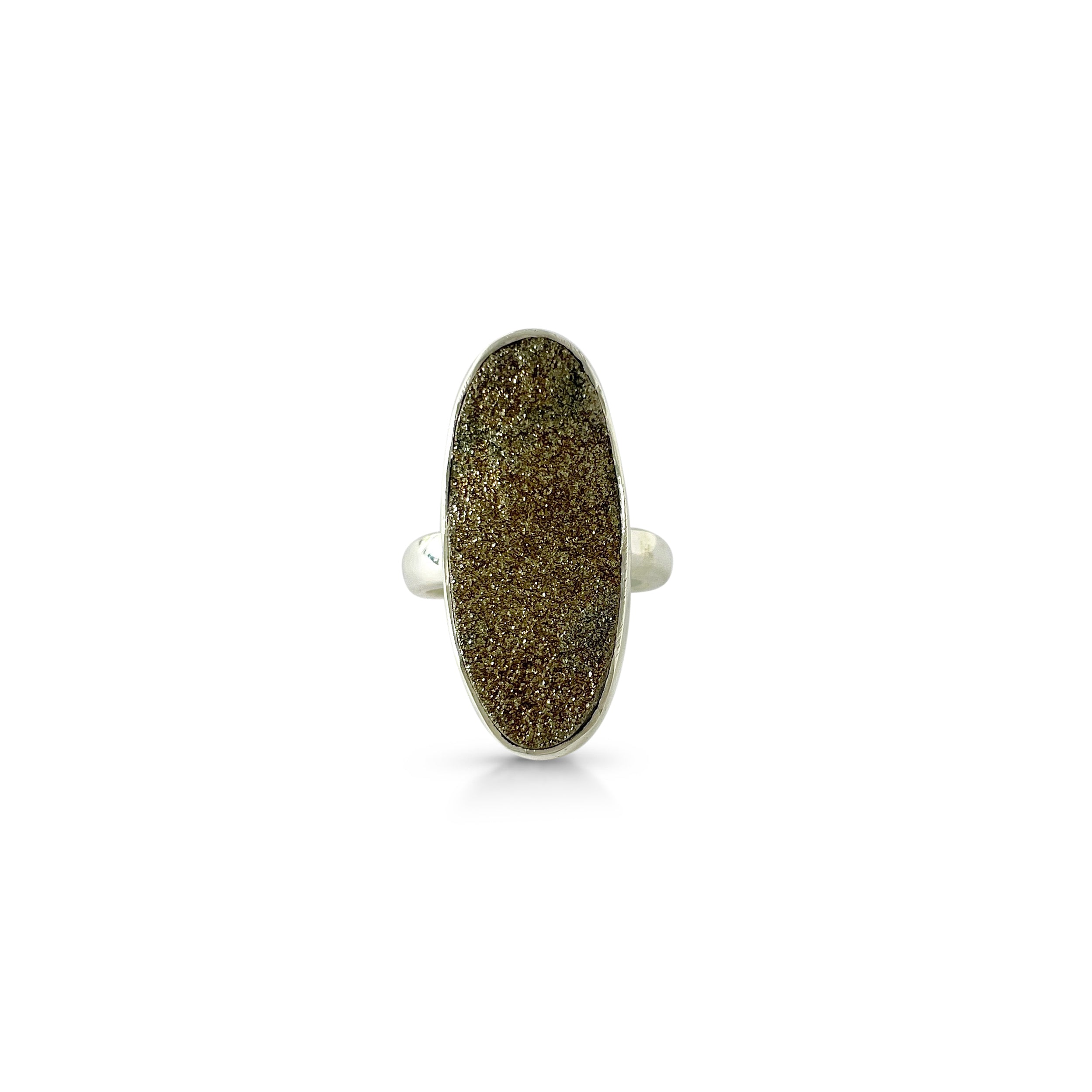 Spectropyrite Druzy Ring-(SPD-2-54)